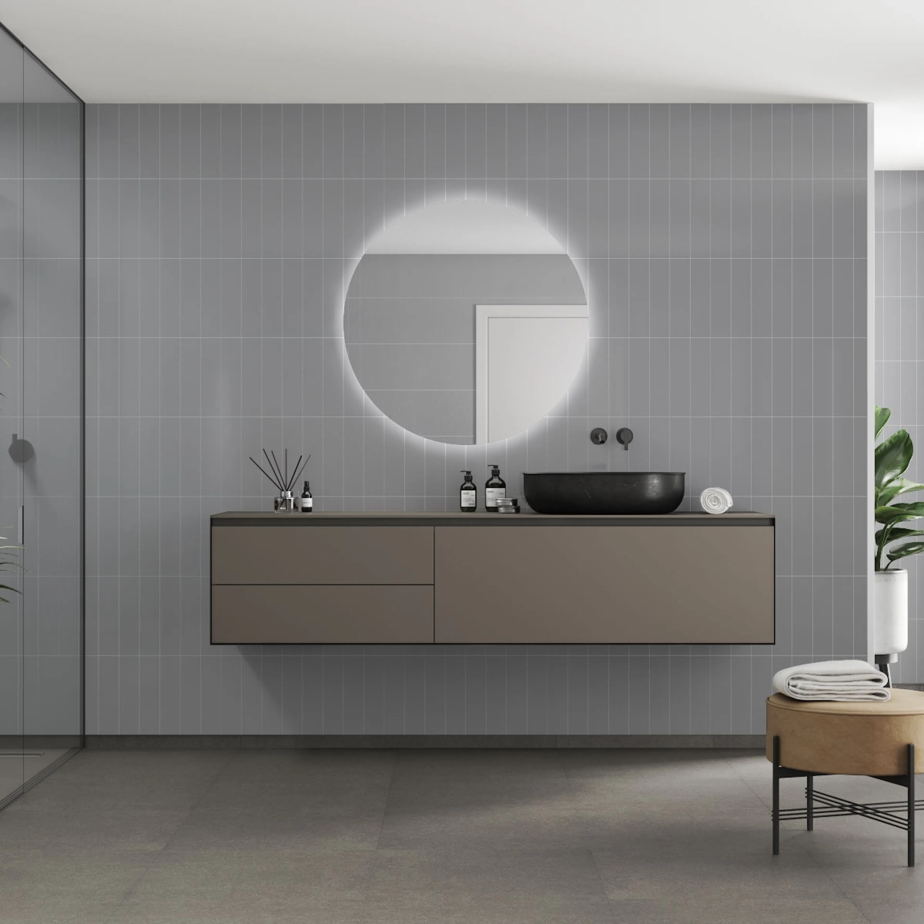 Baderomspanel Fibo 4115-M0830 Medium Grey