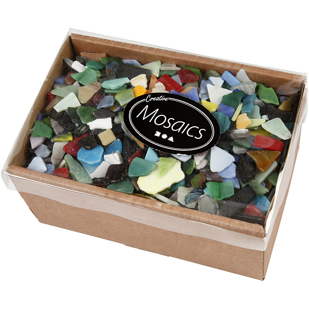 Glassmosaikk Creativ Company Ass Farger Str 8-20 mm 2 kg/1 Pk