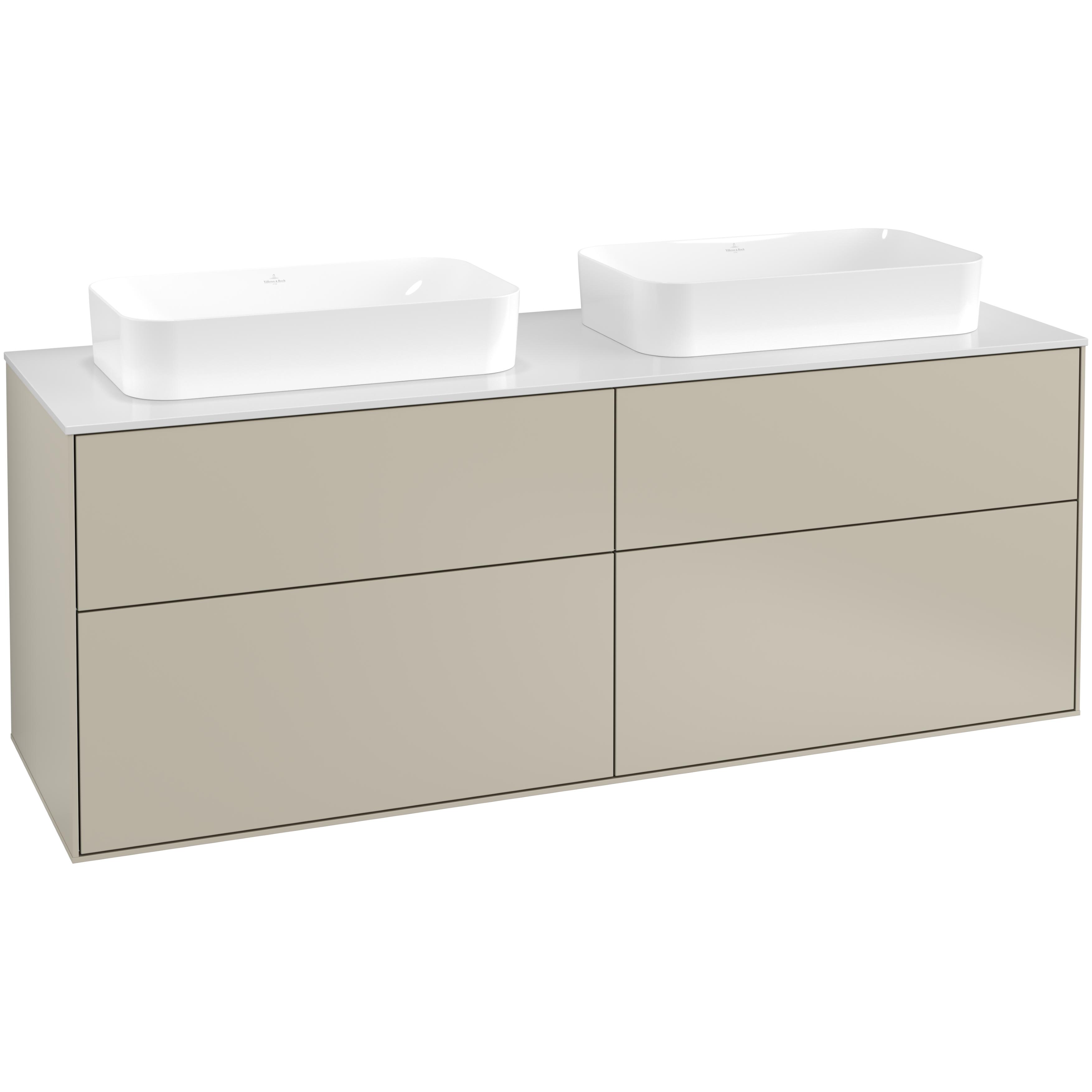 Tv&auml;ttst&auml;llssk&aring;p Villeroy & Boch Finion med 4 L&aring;dor och B&auml;nkskiva f&ouml;r Tv&aring; Frist&aring;ende Tv&auml;ttst&auml;ll