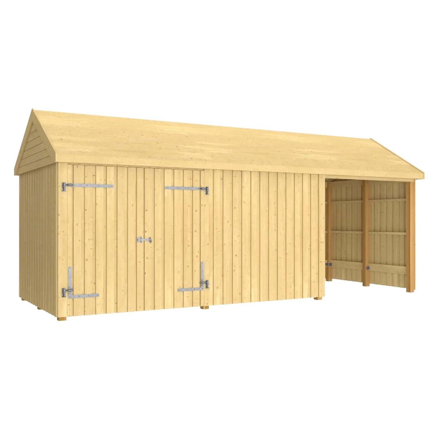 Utebod PLUS Classic Multi Hagehus 3 Moduler Dobbeldør Åpen/Lukket 14,5m2