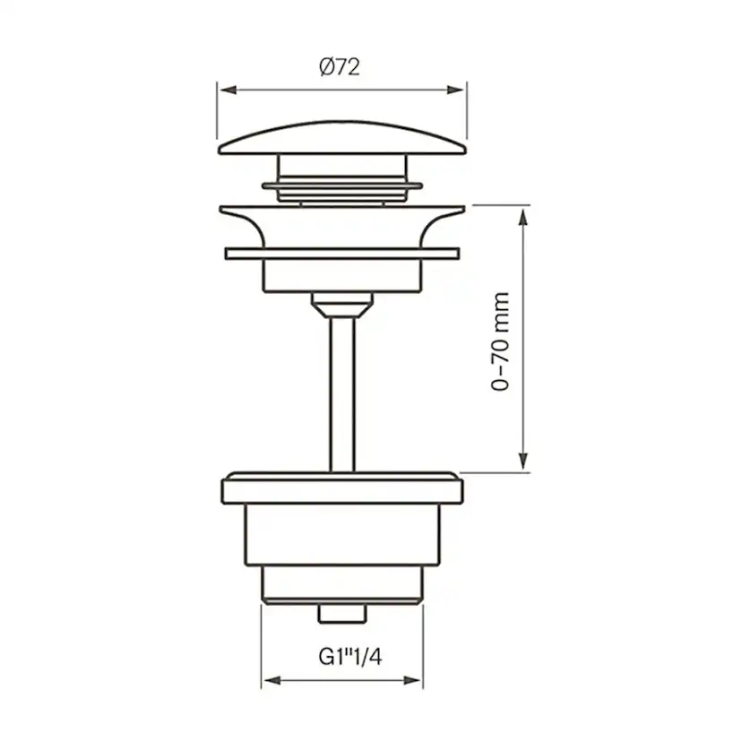 Bunnventil Tapwell 68400 Universal Ikke lukkbar