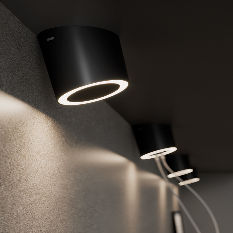 LED-spot Unika 24V 4,5W 2X USB 2700K matt svart Matt Svart