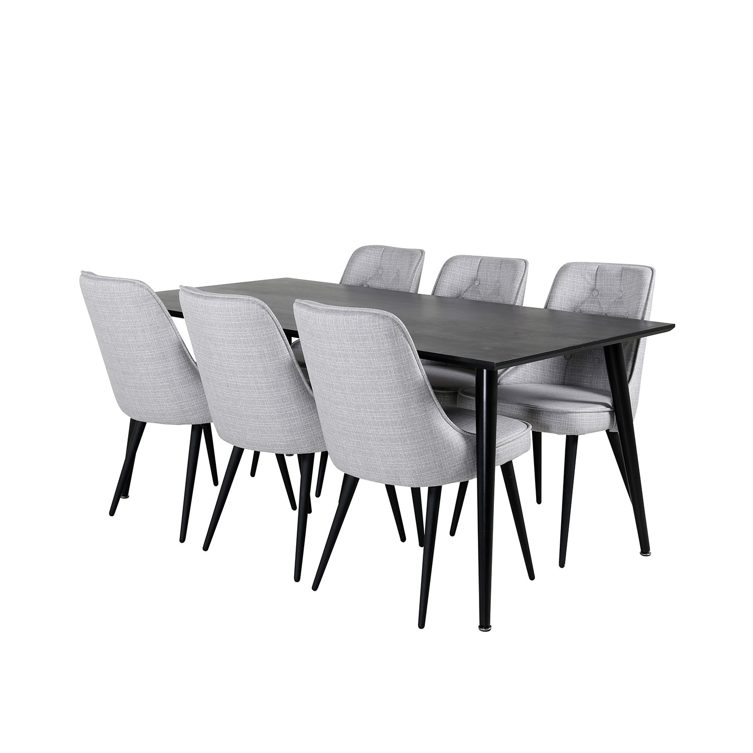 Spisegruppe Venture Home Dipp med 6 Velvet Deluxe Stoler