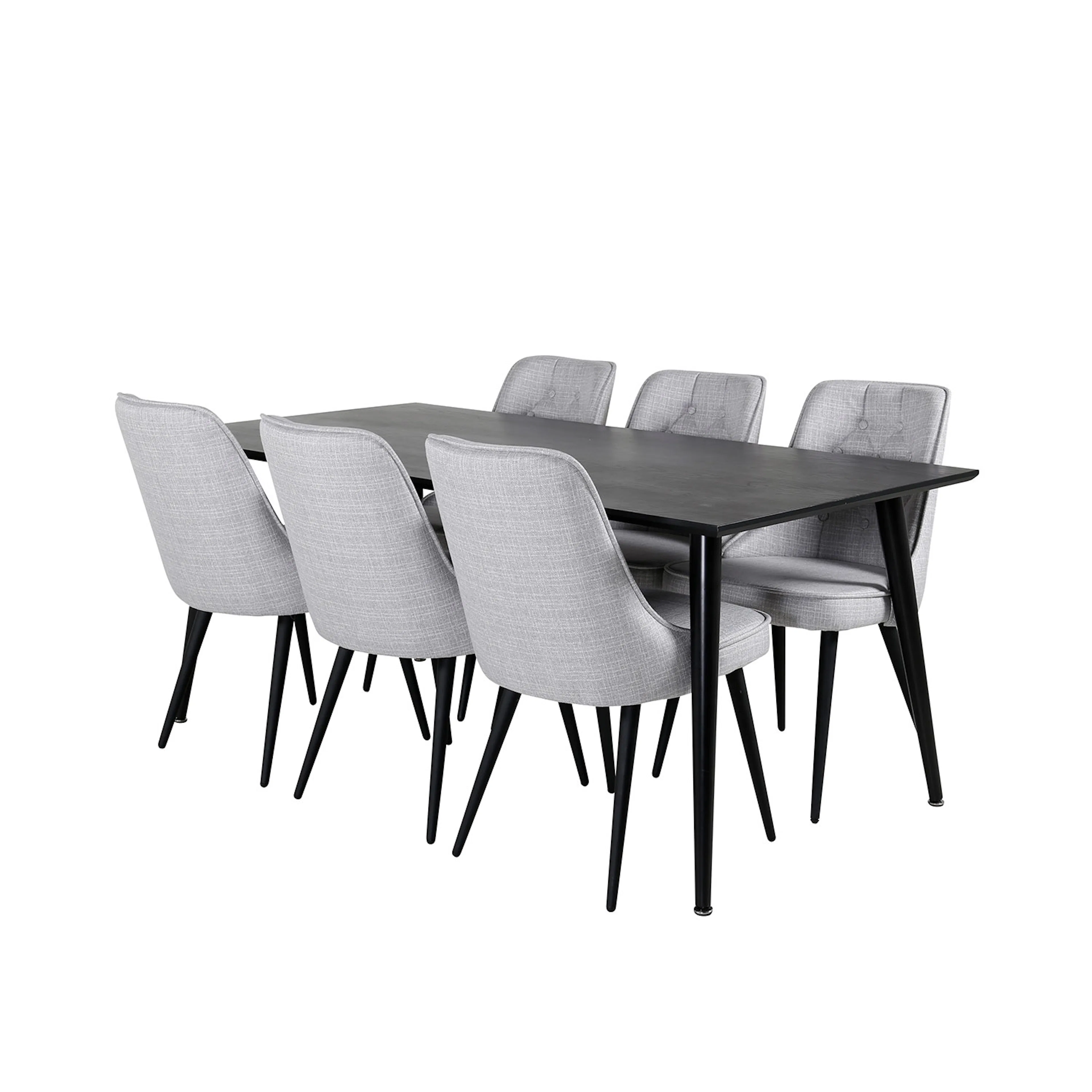 Spisegruppe Venture Home Dipp med 6 Velvet Deluxe Stoler