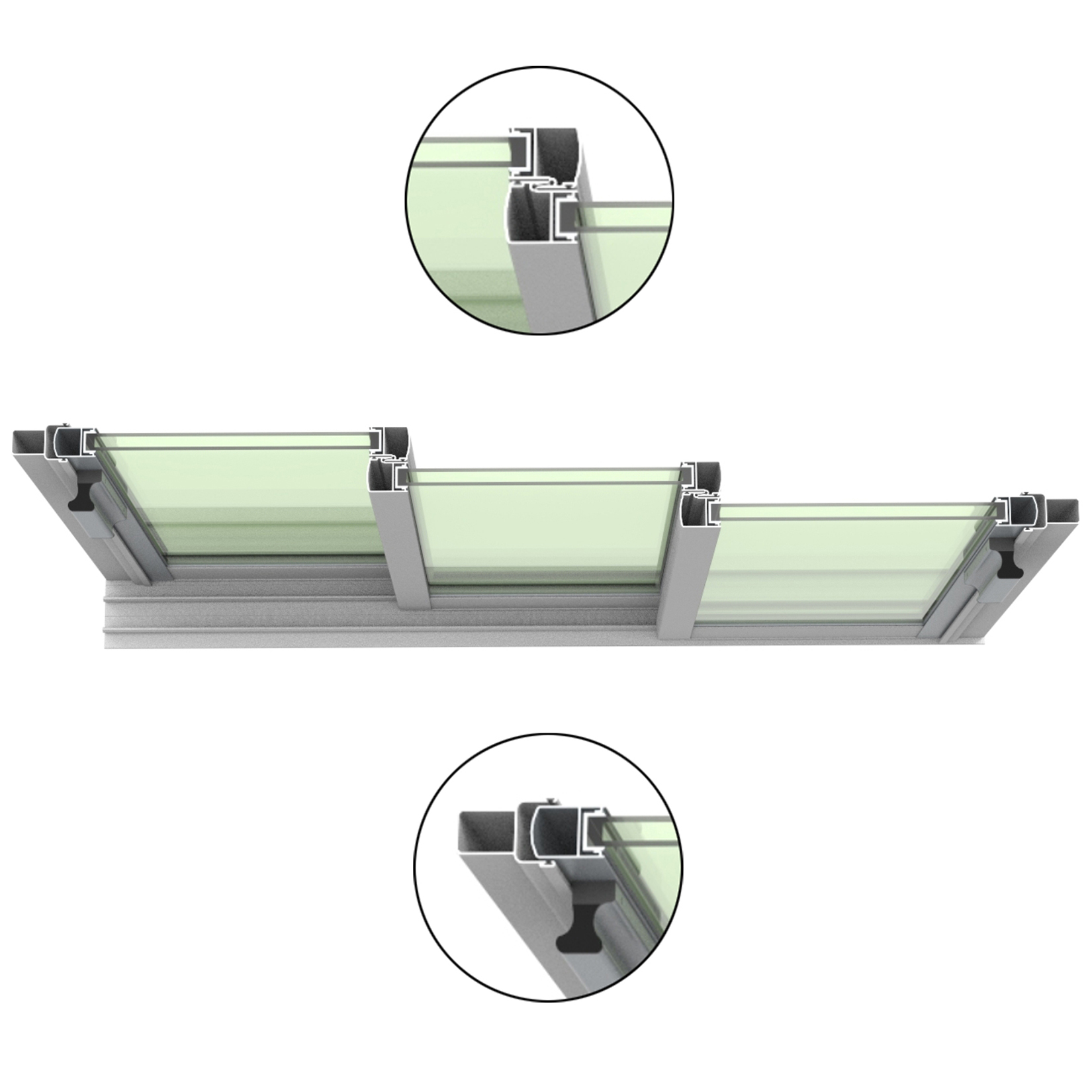 Fast Vindusparti Landskap Robust Vår og Høst