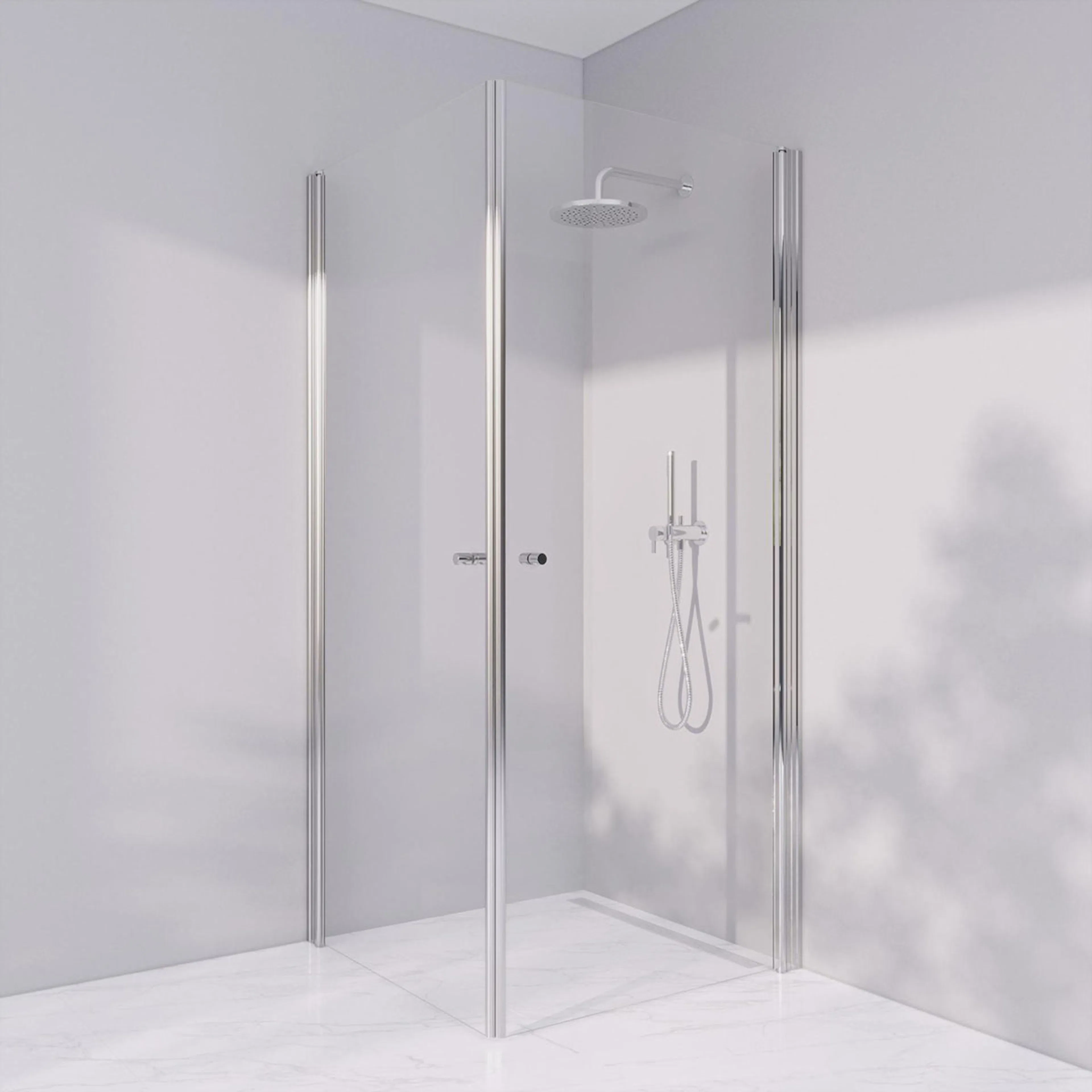 Invitrea Prime PH22/70x90/Blankpolerad/Räfflad knopp/Klart g Storlek: 700x900 mm, Glastyp: Klarglas, Handtag: Blankpolerad Räfflad knopp, Profil: Blankpolerad