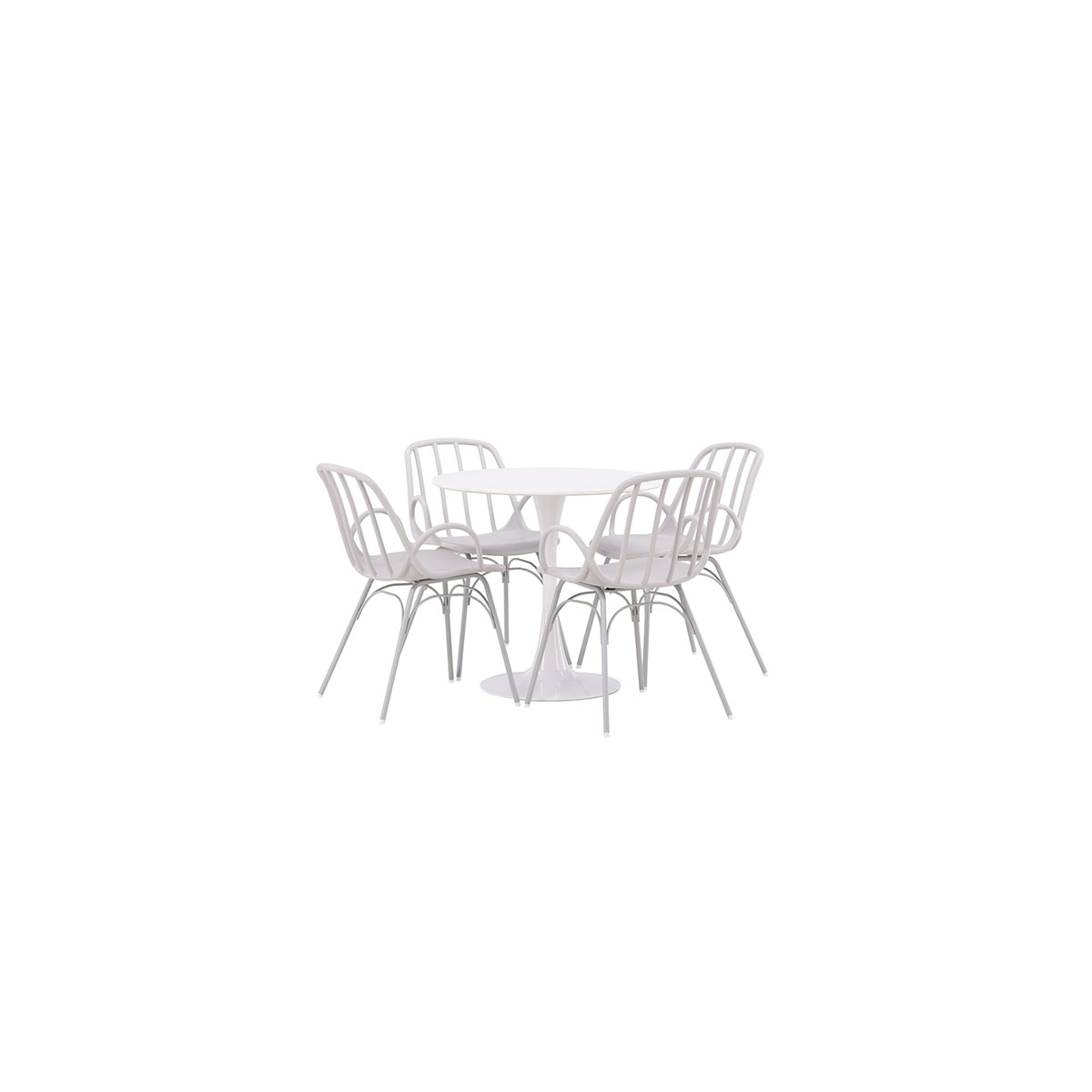 Spisegruppe Venture Home Hamden Ø80 cm med 4 Dyrön Stoler