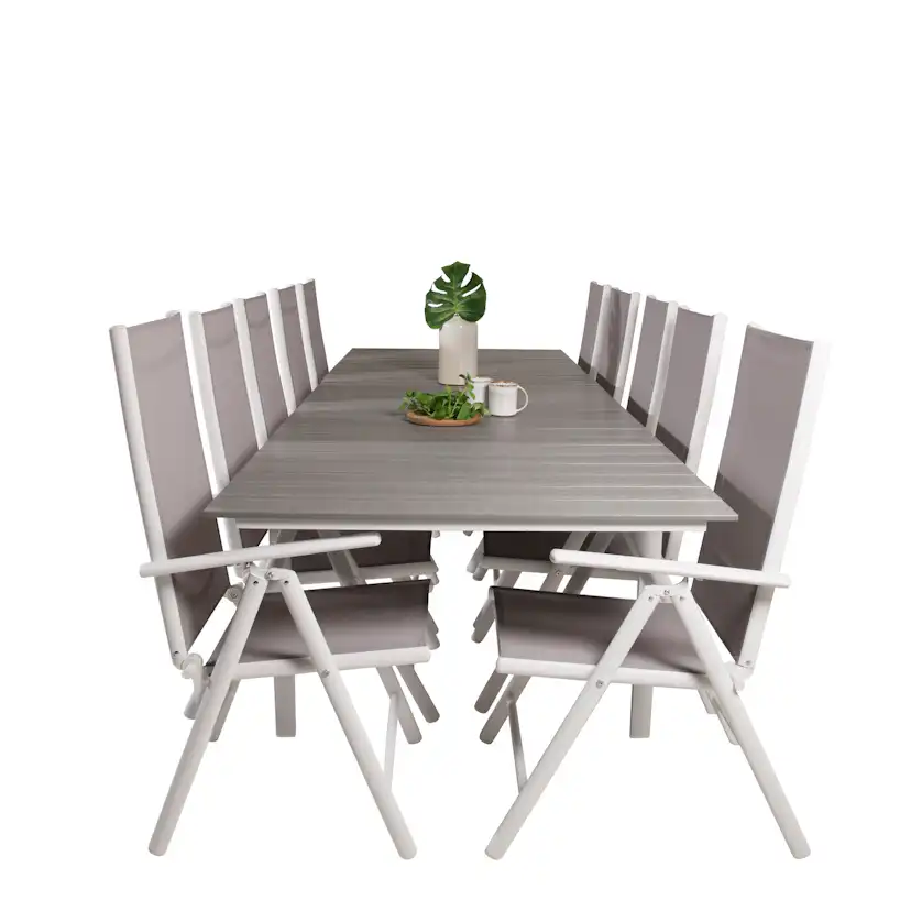 Spisegruppe Venture Home Lova 224/324 med 10 Bront Stoler