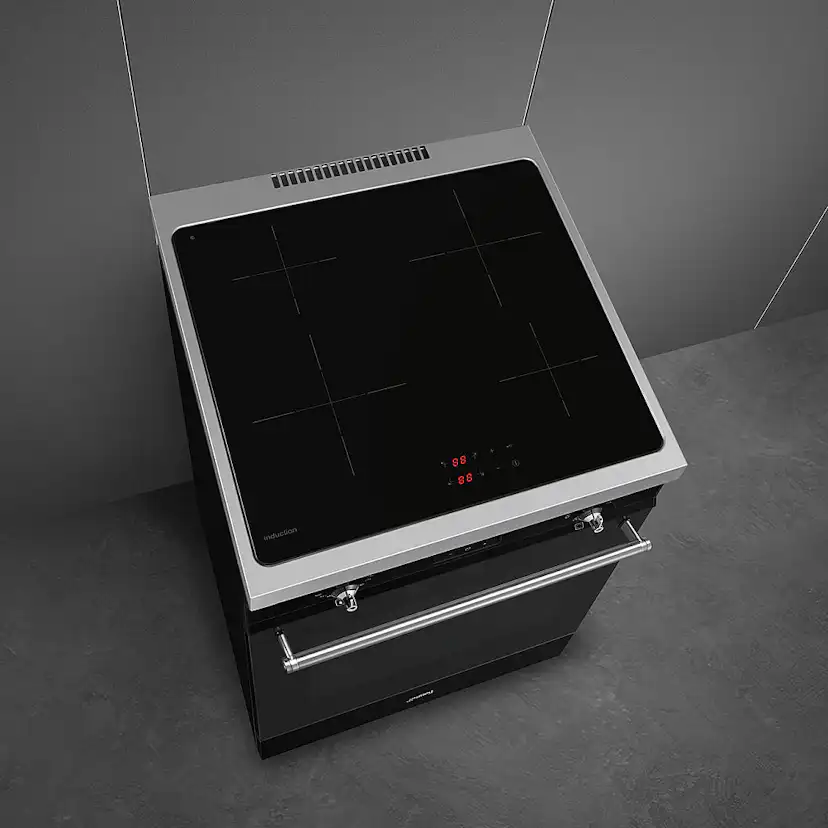 Induksjonsovn Smeg C6IMMBT2 Sort Ovn med Induksjonsplate
