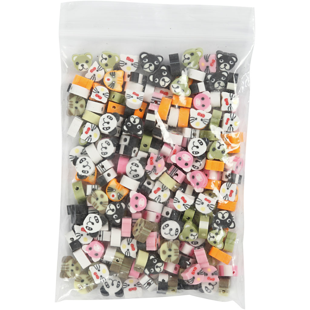 Figurperler Creativ Company Dyr D 10 mm Hullstr 1,5 mm 200 Ass/1 Pk