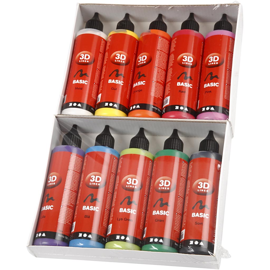 3D Liner Creativ Company Ass Farger 10x100 ml/1 Pk