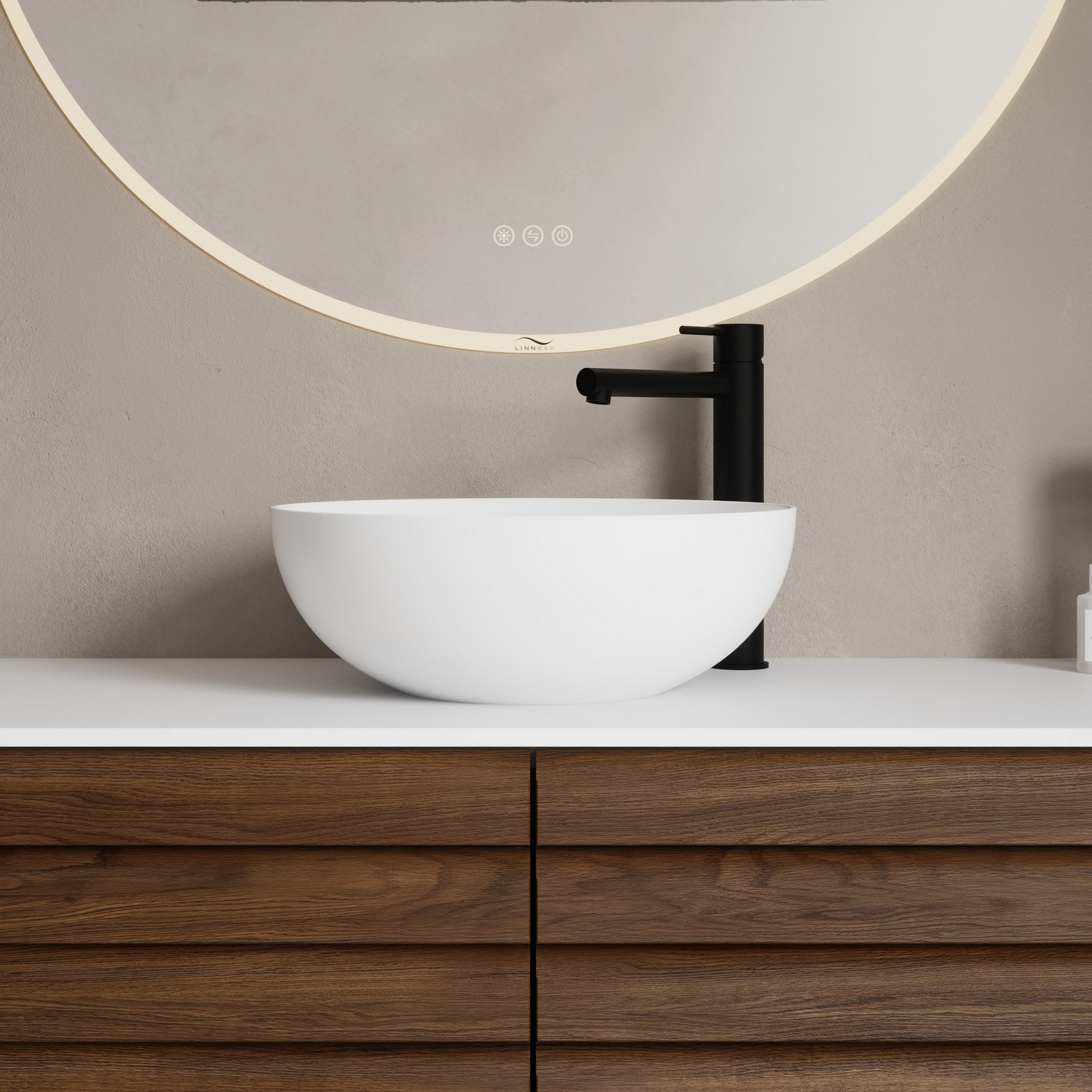 Topplate Linn Bad Corian