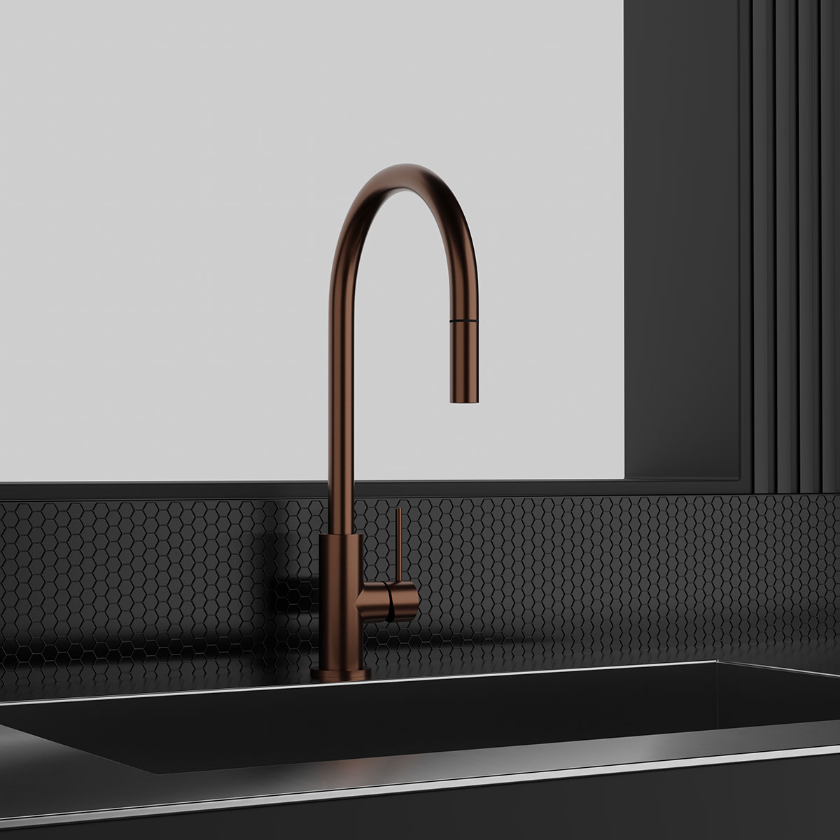 Köksblandare Scandtap Steel Accent med Utdragbar Pip