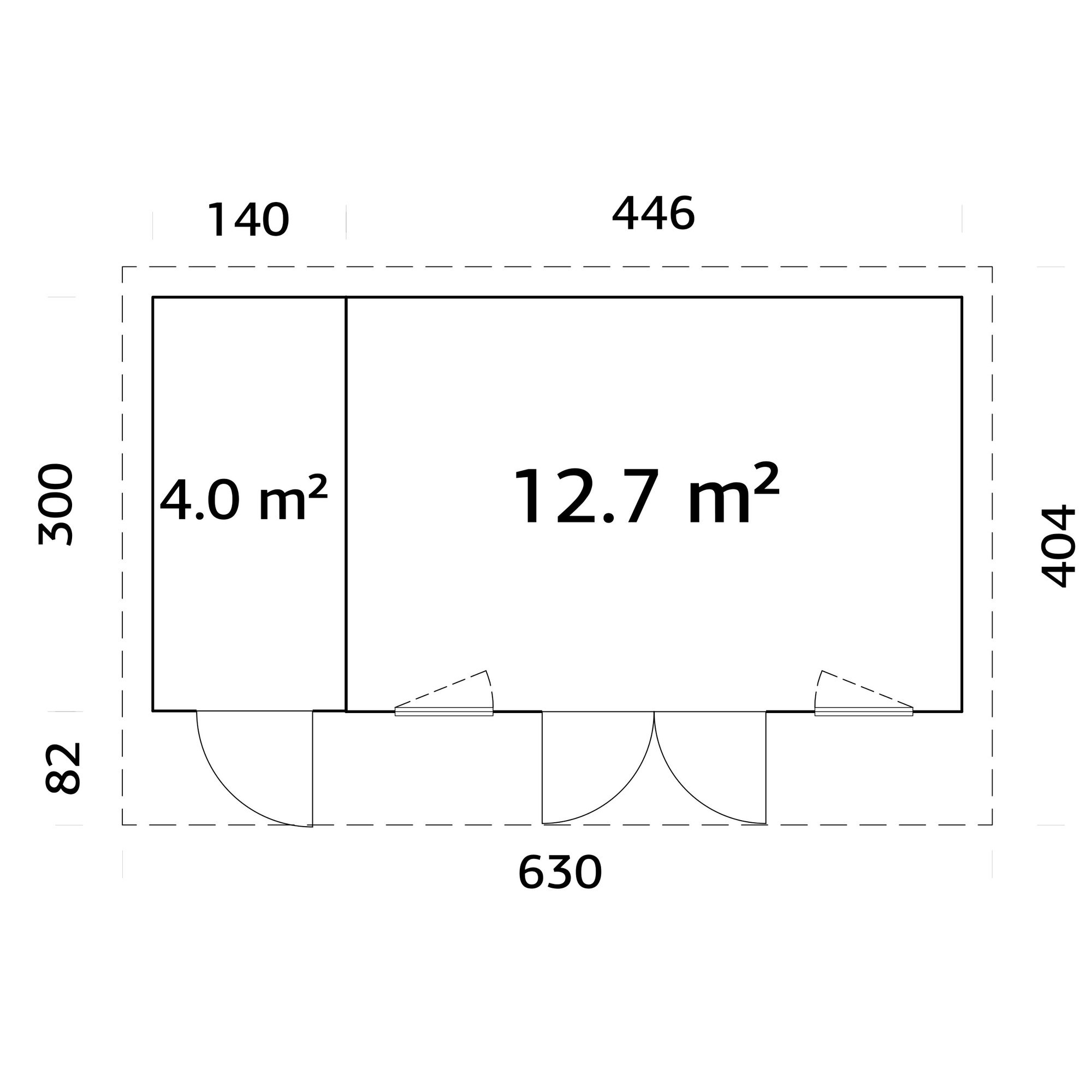 Hagestue Palmako Aurelia 17,6 m² (inv. 16,7 m²)