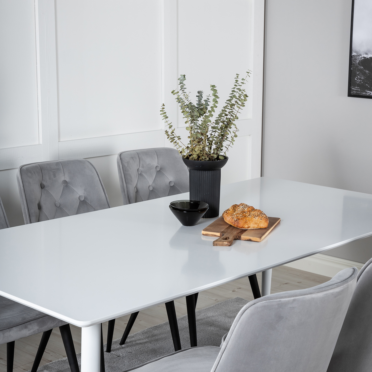 Spisegruppe Venture Home Pobbie med 6 Vera Stoler
