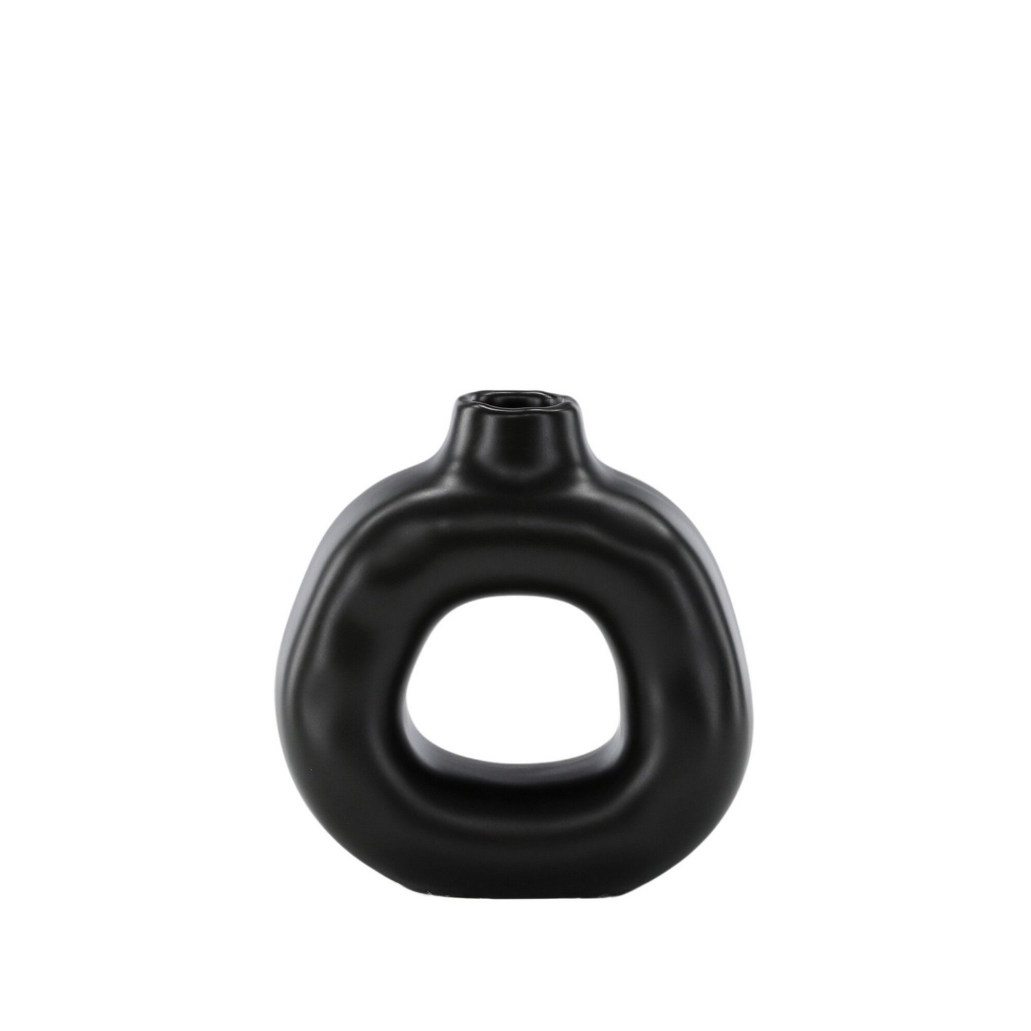 Judi Candlestick - Matte black - 13*6*13Hcm Sort
