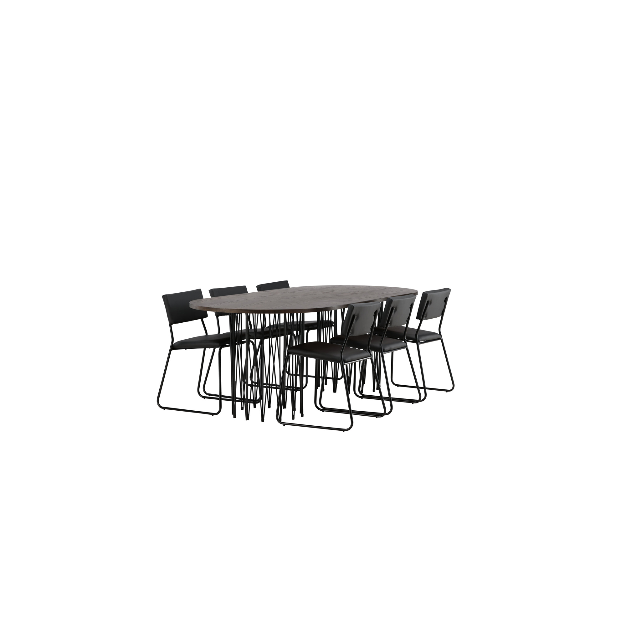 Spisegruppe furniture/fashion Stone med 6 Kenth Stoler