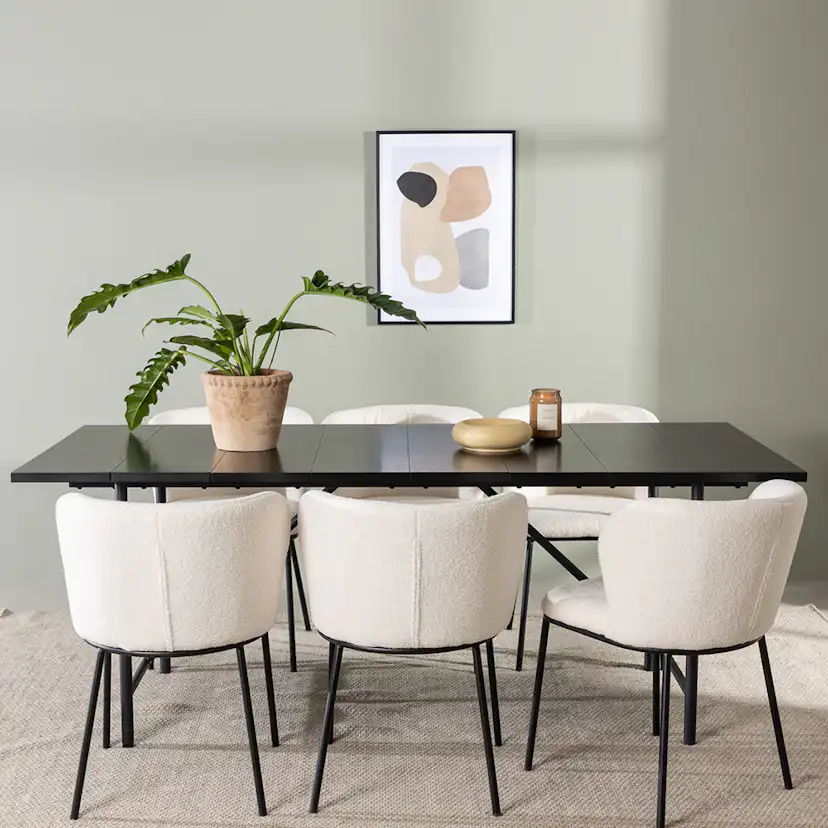 Spisegruppe Venture Home Astrid med 6 Edina Stoler