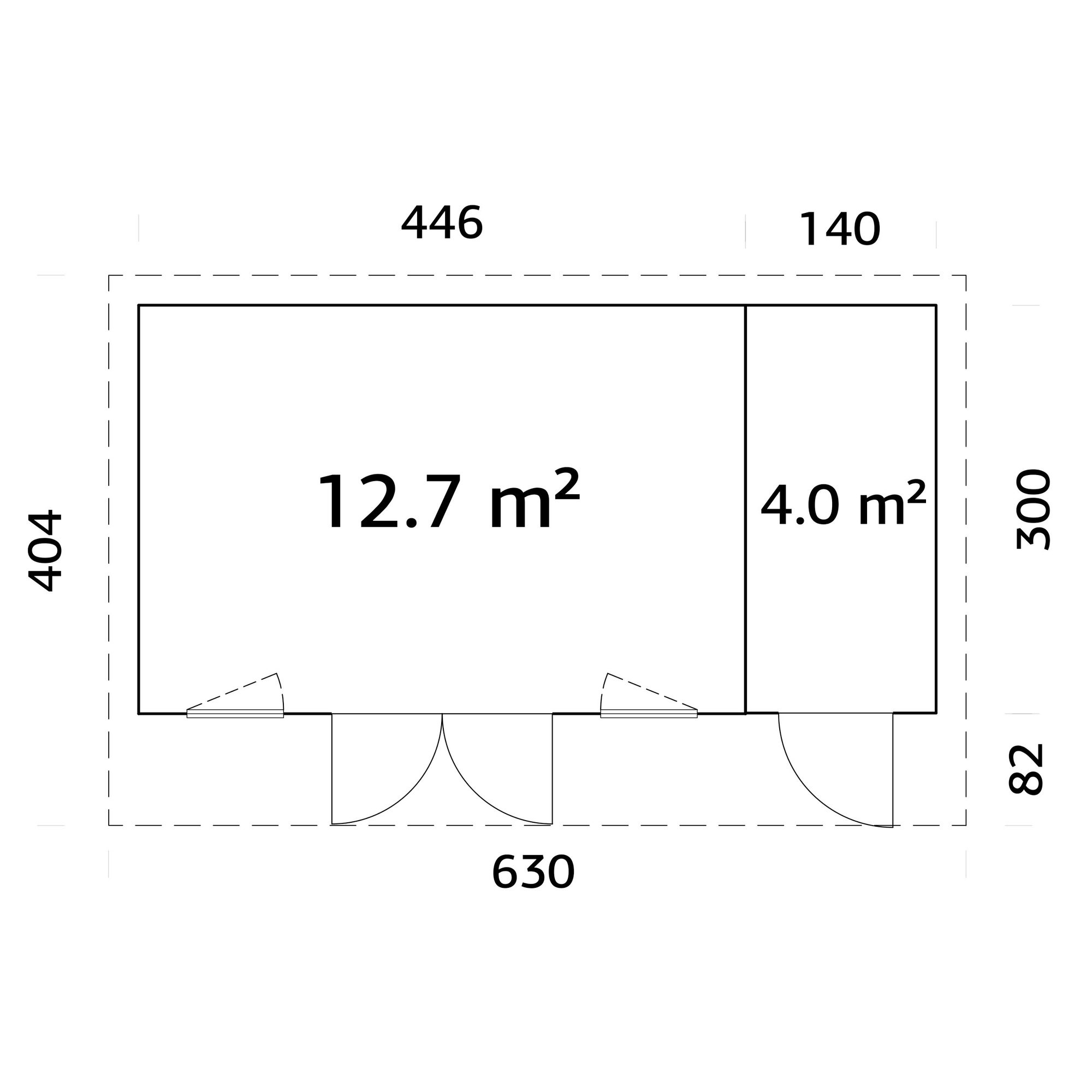 Hagestue Palmako Aurelia 17,6 m² (inv. 16,7 m²)