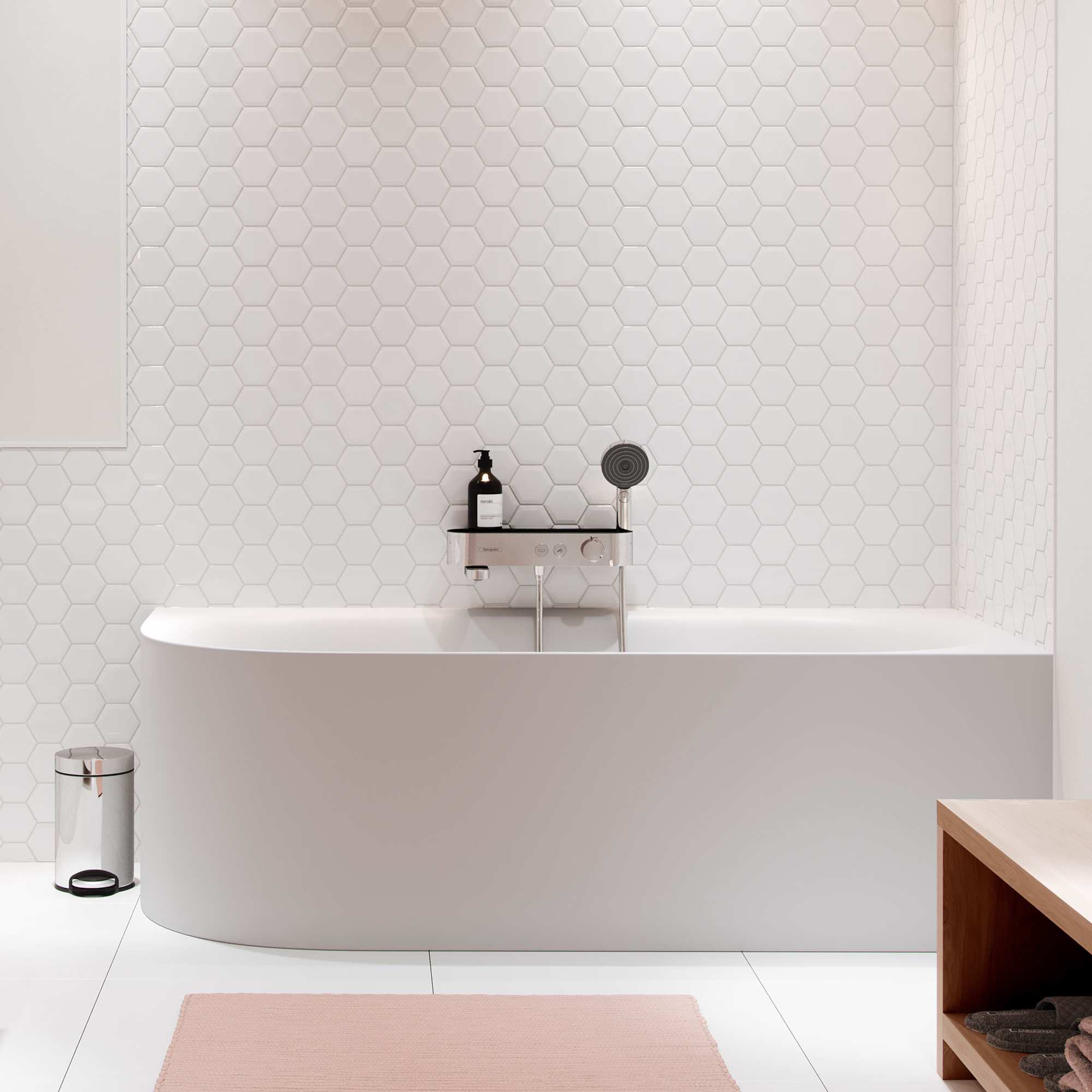 Dusj- og Badekarbatteri Hansgrohe ShowerTablet Select 400