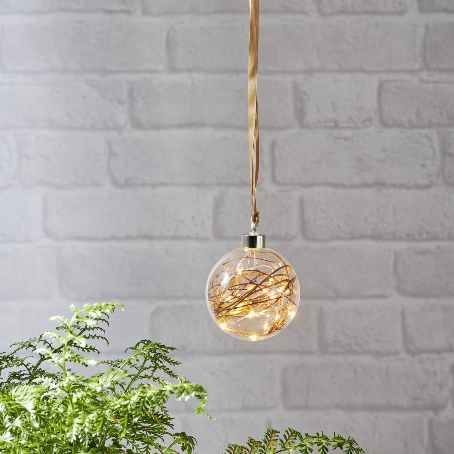 Glasskule Star Trading Glow Hengende Julepynt