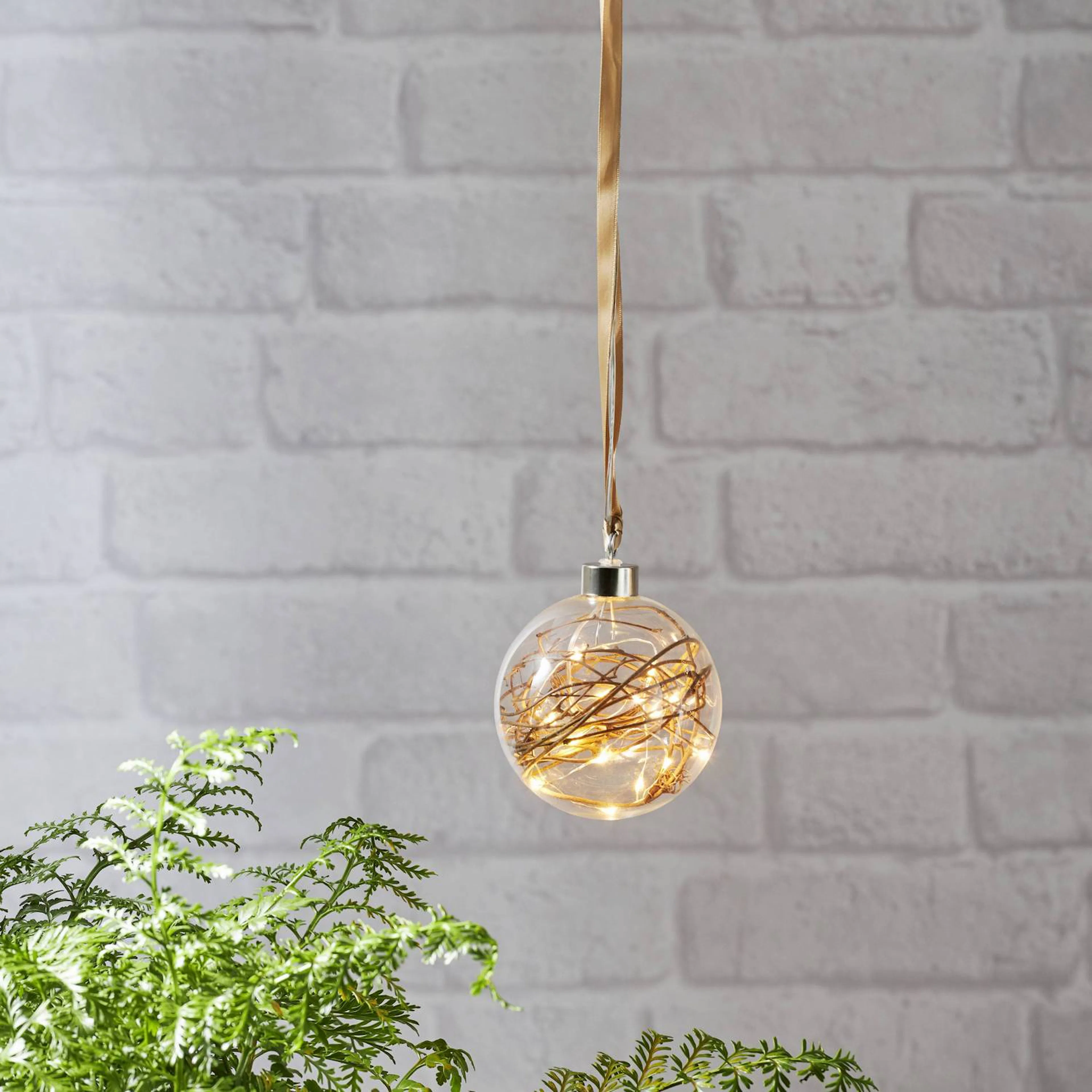 Glasskule Star Trading Glow Hengende Julepynt