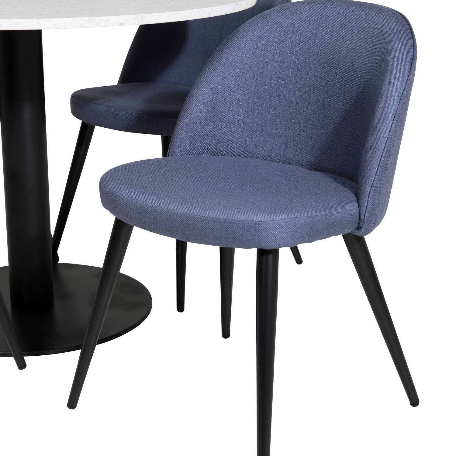 Spisegruppe Venture Home Roxanna med 4 Valentina Stoler Polyester Rundt