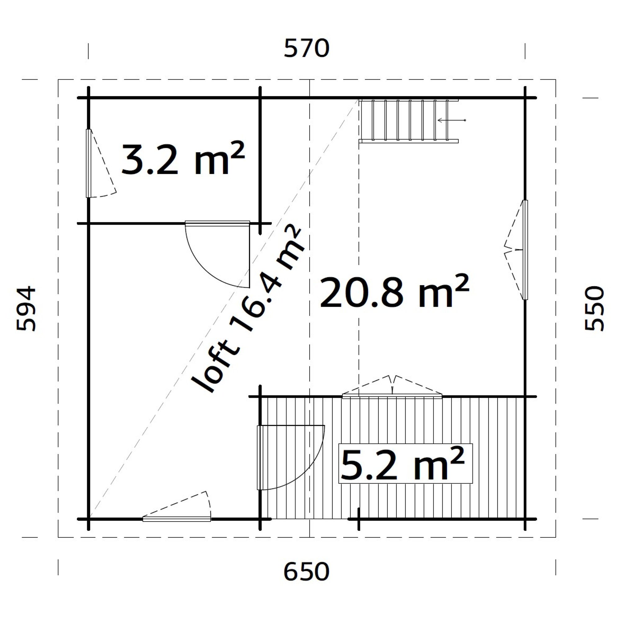 Hytte Palmako Emily 40,1+5,2 m2