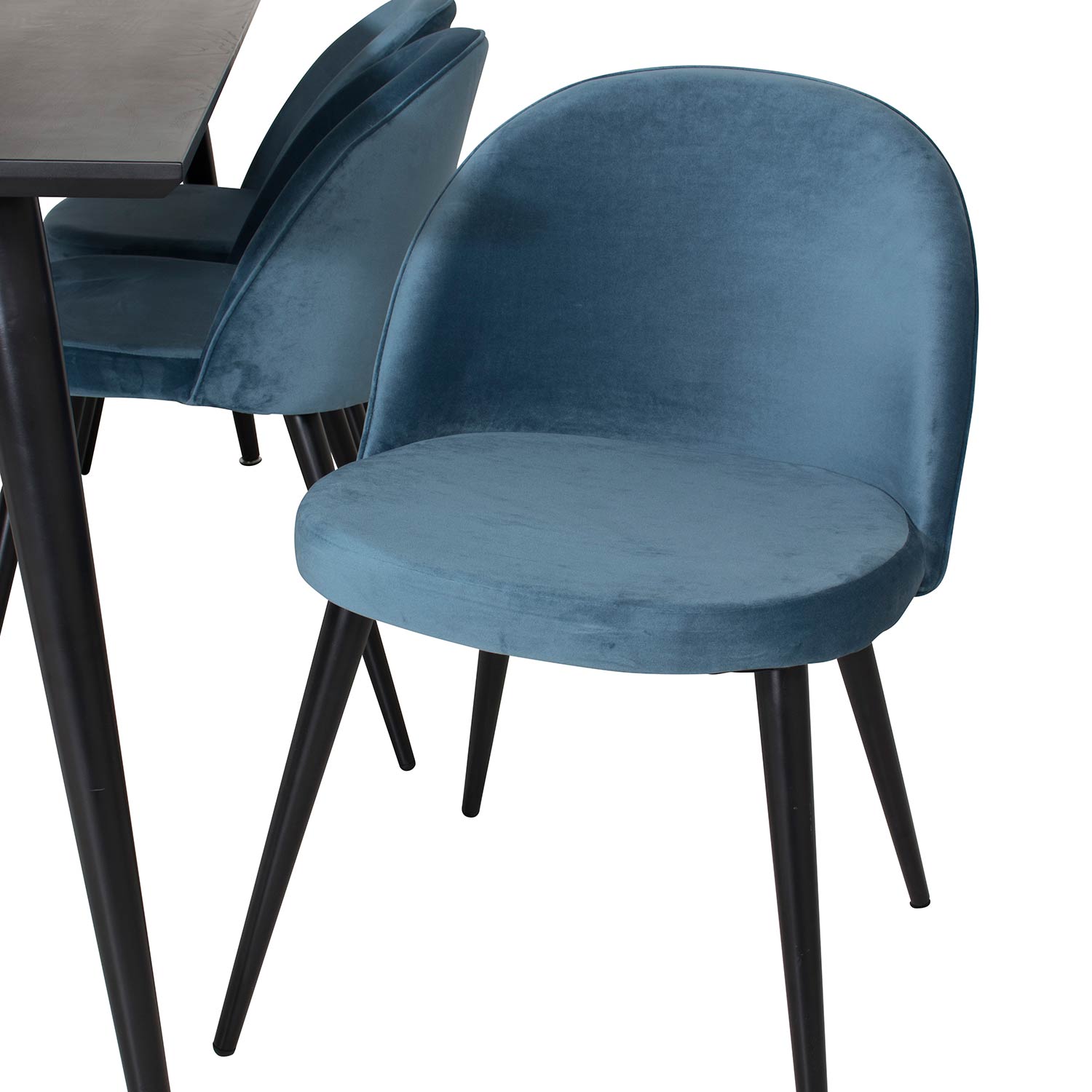 Spisegruppe Venture Home Dipp med 6 Velvet Stoler