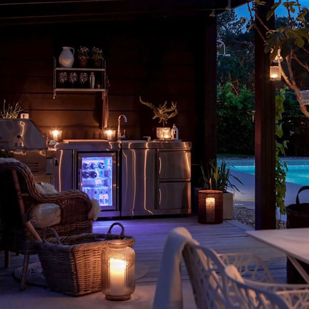Kjøleskap Modul Myoutdoorkitchen Stainless Collection med Oppbevaringsskap