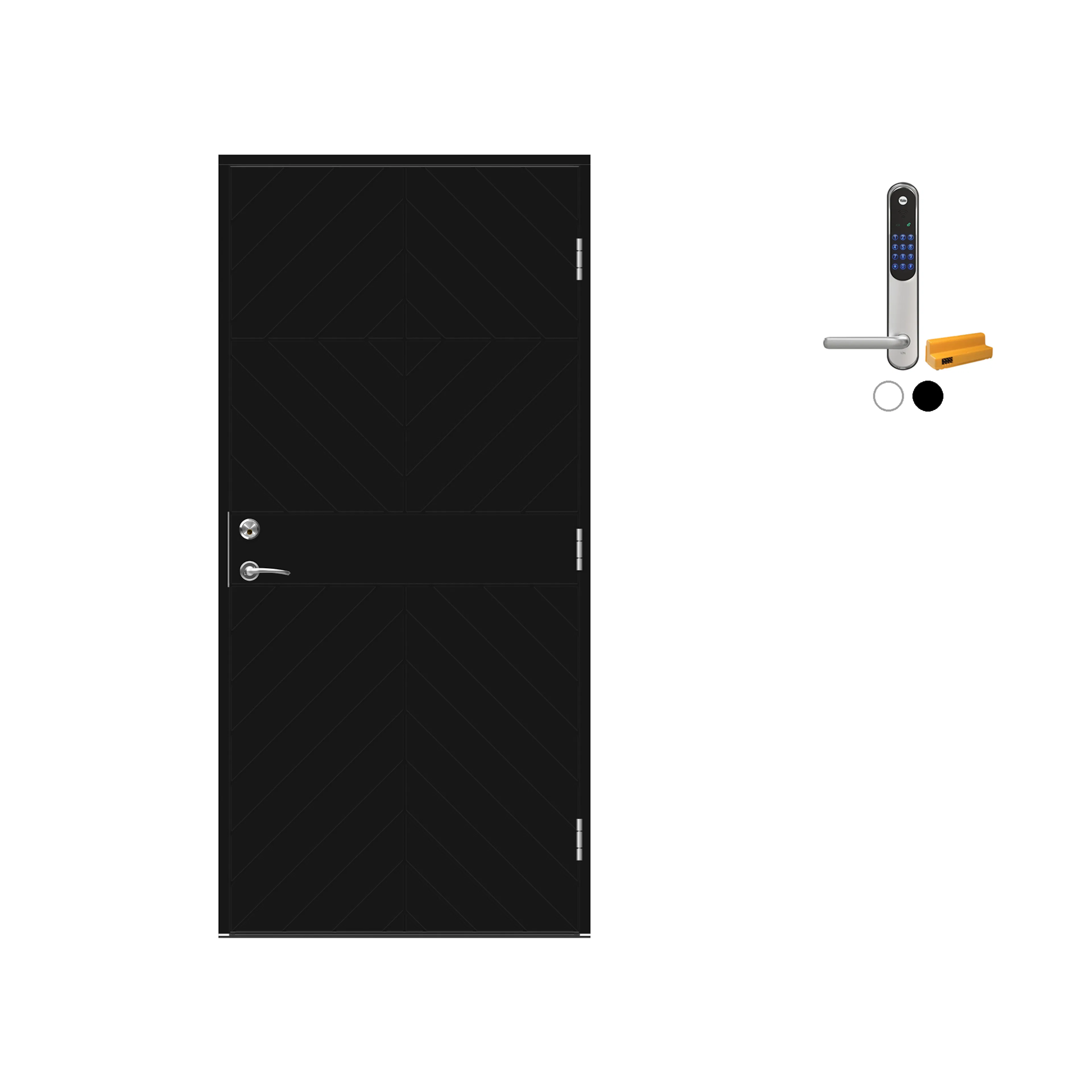 Ytterdør Swedoor Advance-Line Classic Grieg med Yale Doorman Classic Home