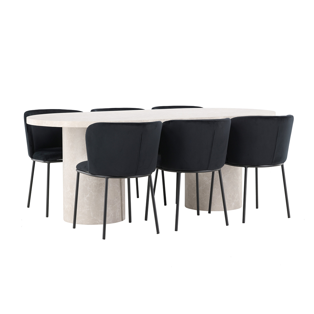 Spisegruppe Venture Home Narvik med 6st Edina Spisestoler