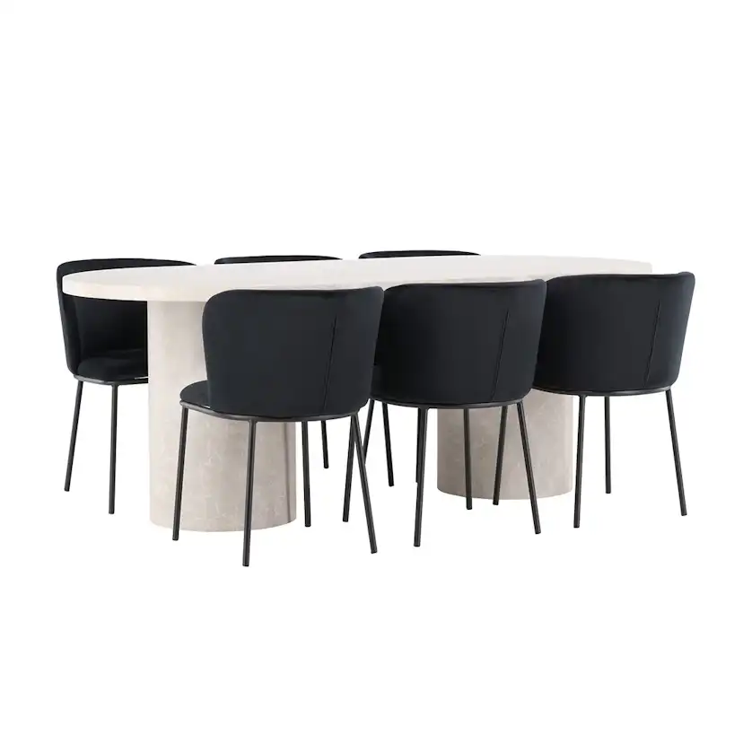 Spisegruppe Venture Home Narvik med 6st Edina Spisestoler