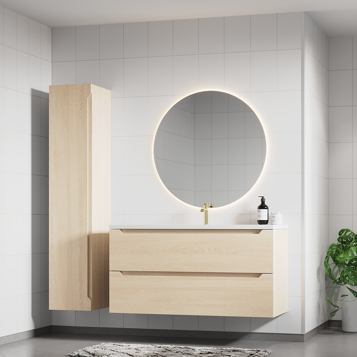 Baderomspanel Fibo 2094-M2030 S White