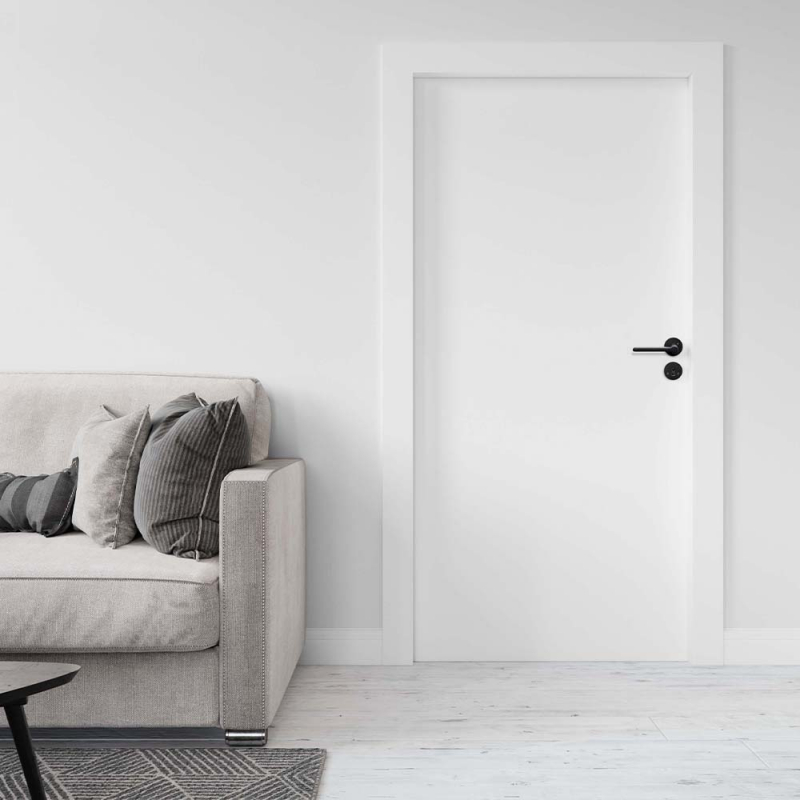 Dørhåndtak Beslag Design Moza Mattsvart med Nøkkelskilt