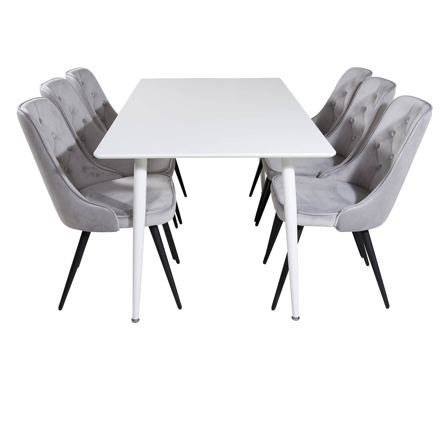 Spisegruppe Venture Home Pobbie med 6 Vera Stoler