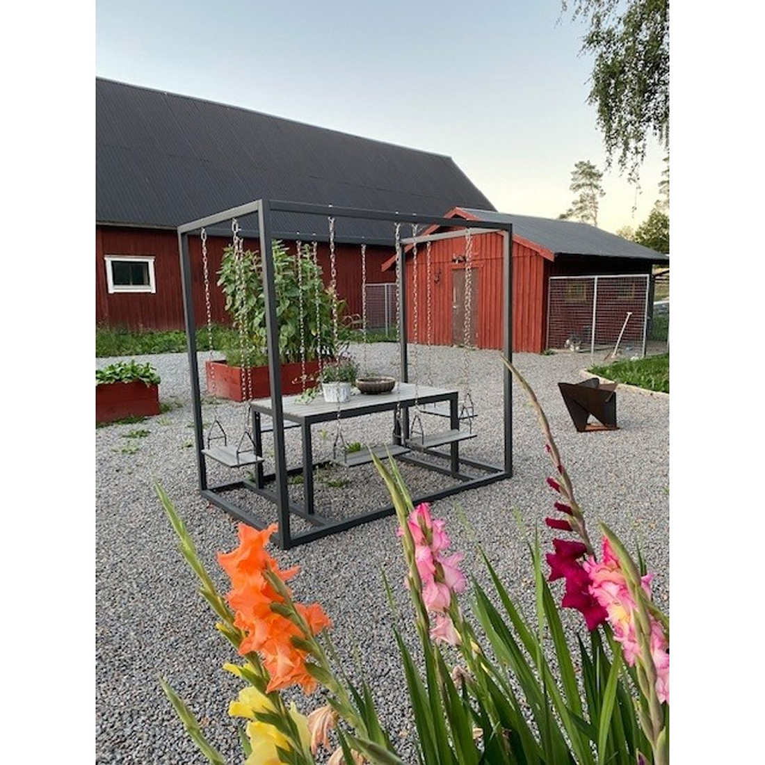 Pergolahuske Jabo Med Bord for 6 Personer 2200x1400x2100 mm