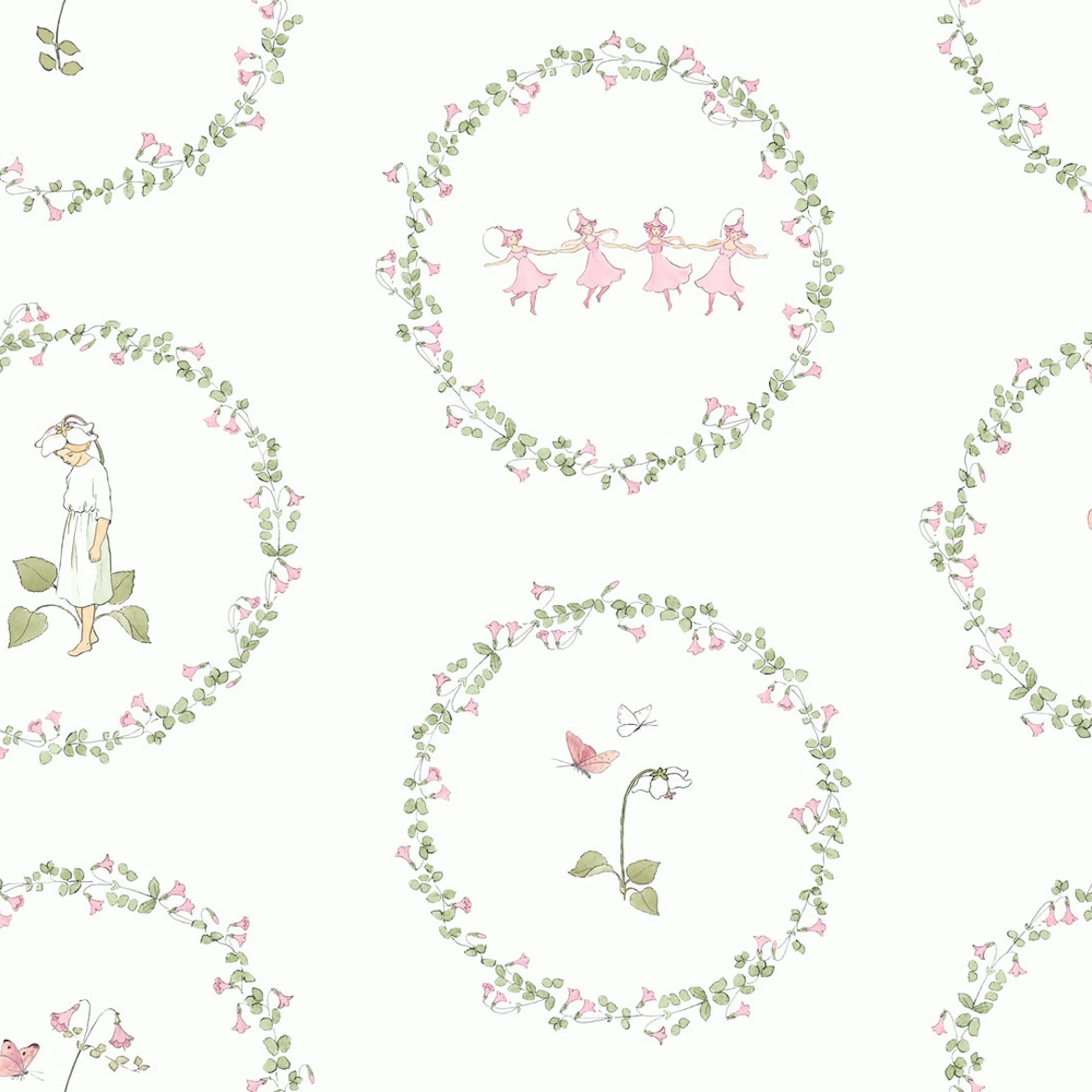 Tapet Boråstapeter Scandinavian Designers Mini Elsa Beskow Pyrola 6232 Outlet