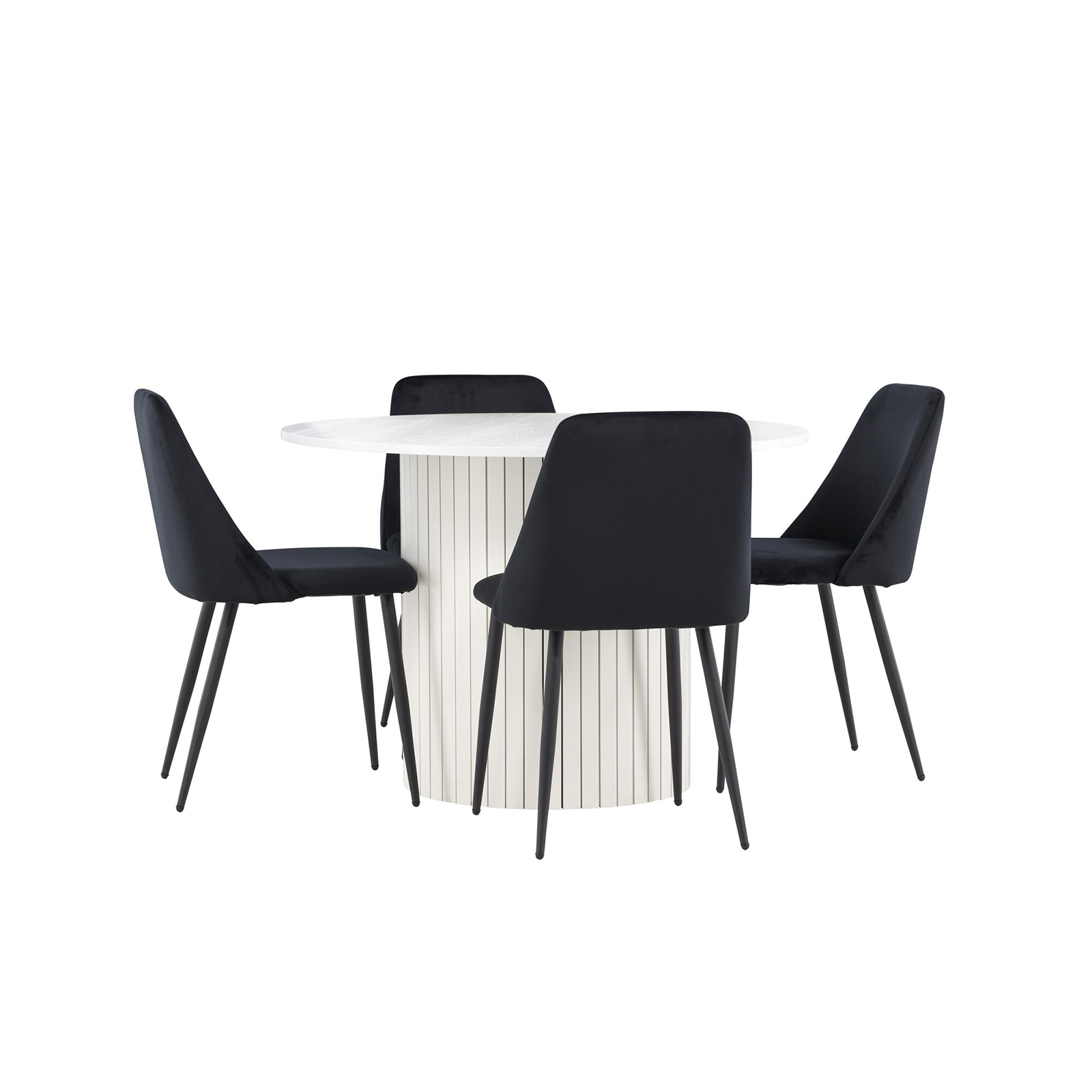 Spisegruppe Venture Home Härön Ø110 med 4 stk Night Stoler