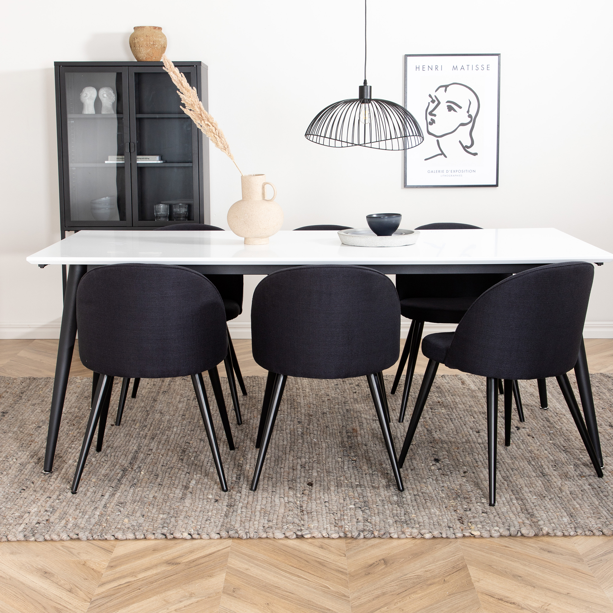 Spisegruppe Venture Home Jolie med 6 Valentina Stoler