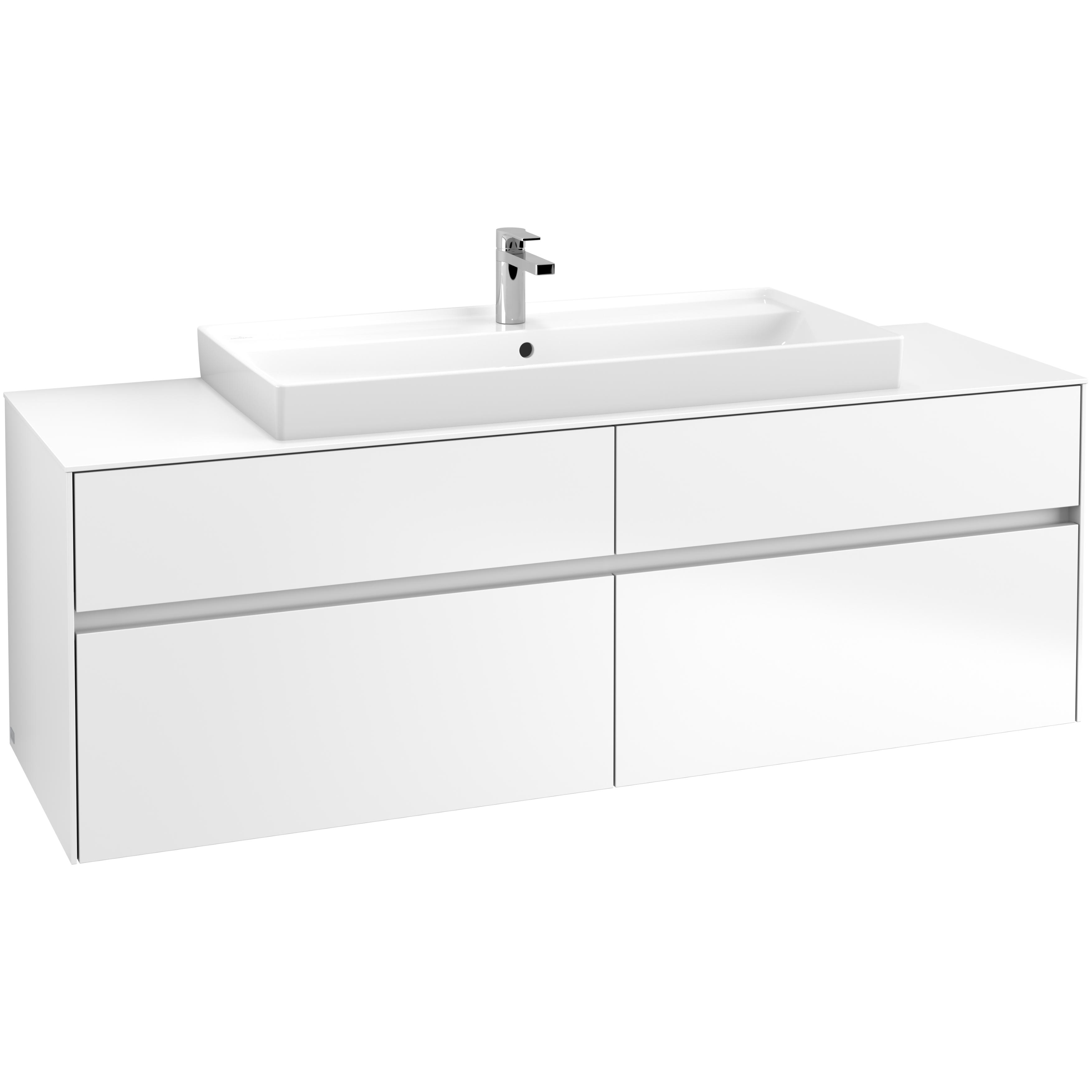 Tvättställsskåp Villeroy & Boch Collaro 160 cm med 4 Lådor för Ovanpåliggande Skåpstvättställ | badrum - badrumsmobler - tvattstallsskap-och-kommod | KakelKungen