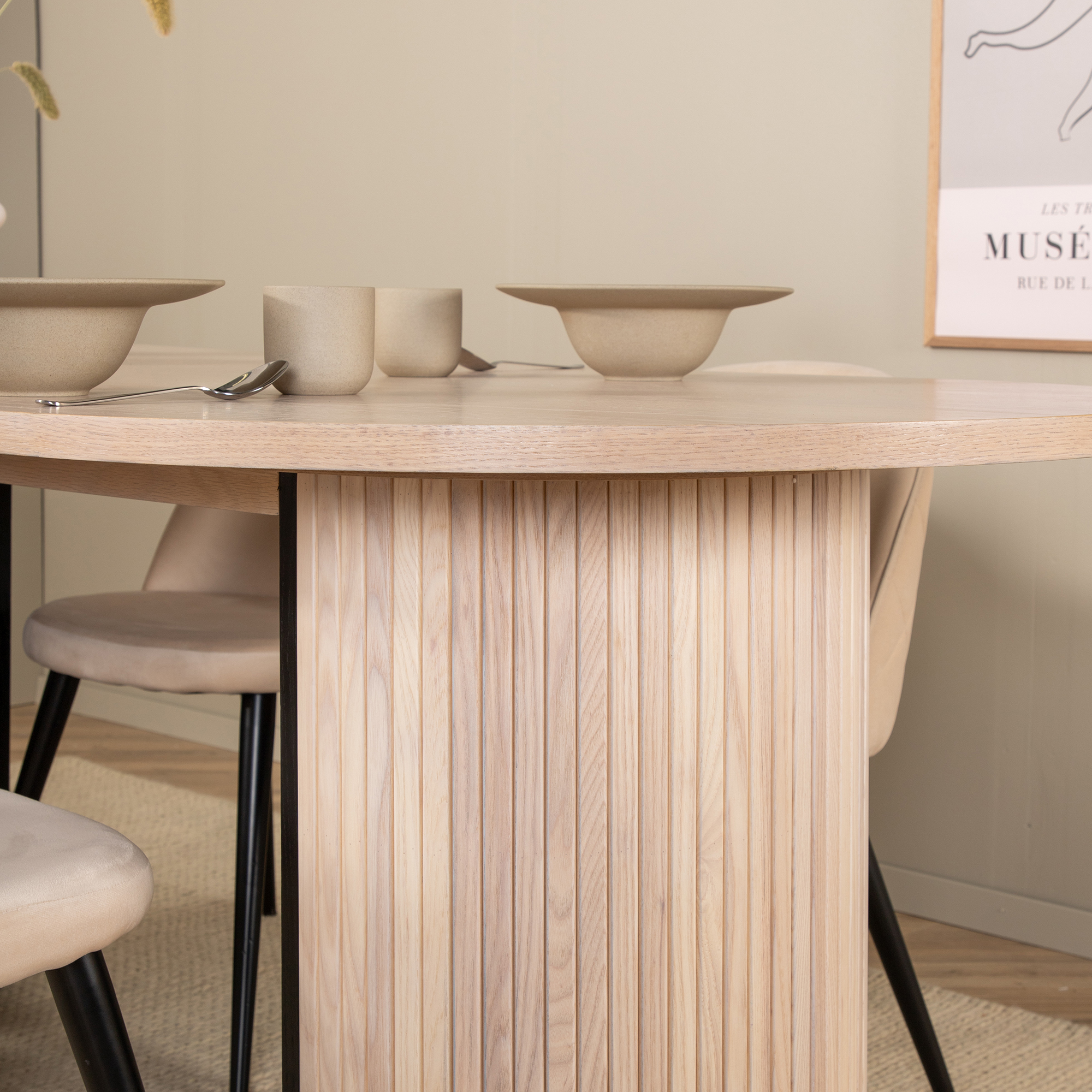 Spisegruppe Venture Home Bianca med 4 Valentina Stitcthes Stoler Polyester