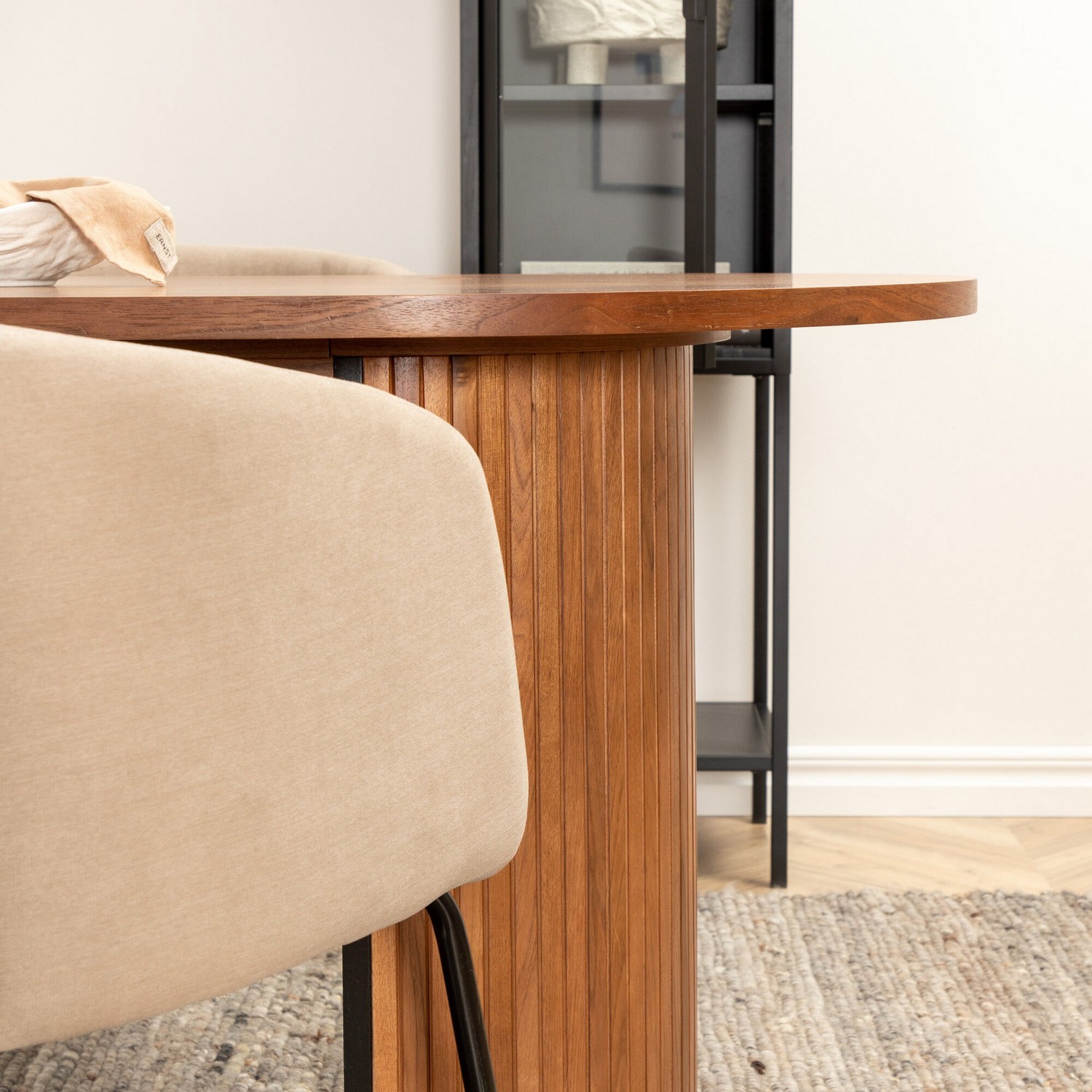 Spisegruppe Venture Home Bianca med 4 Bergen Stoler Polyester