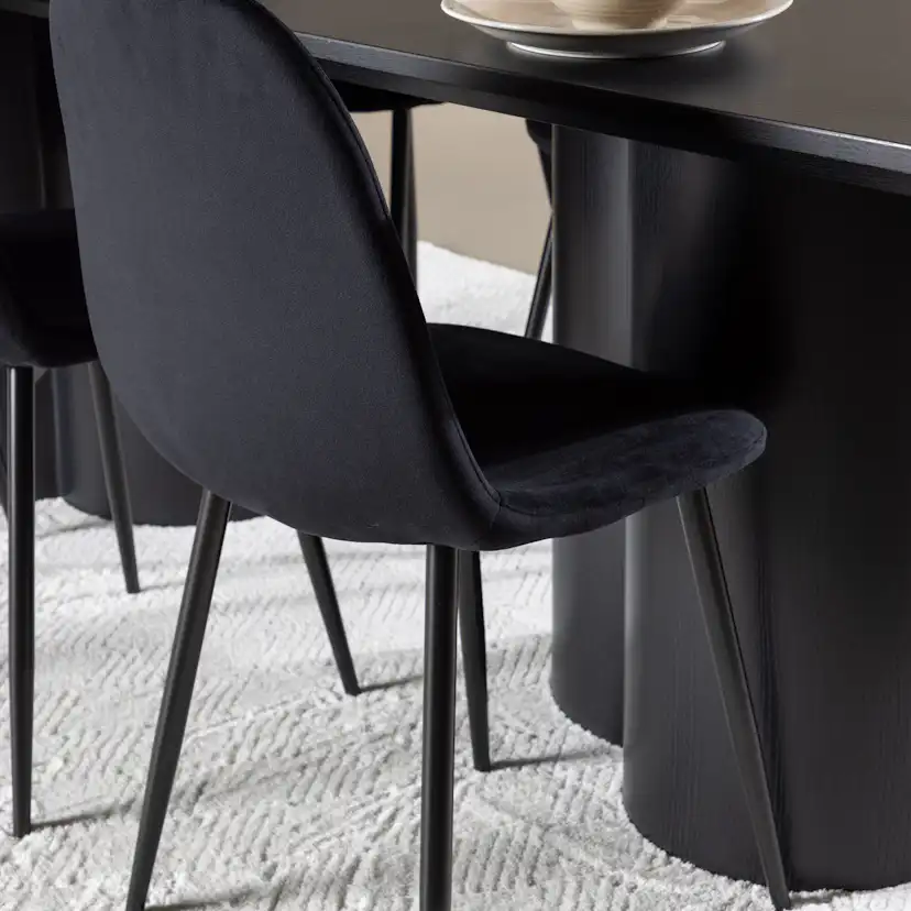Spisegruppe Venture Home Olivia 210 med 6 stk Polar Stoler Fløyel