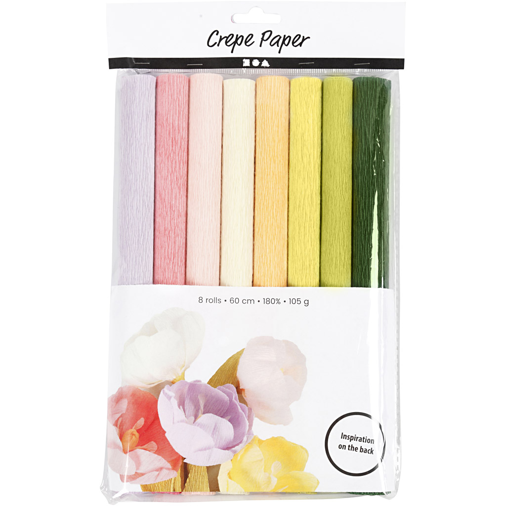 Kreppapir Creativ Company Pastellfarger 25x60 cm