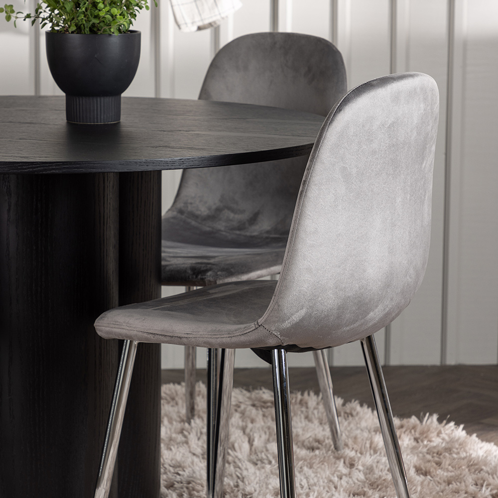Spisegruppe Venture Home Olivia Ø110 cm med 4 stk Eva Stoler