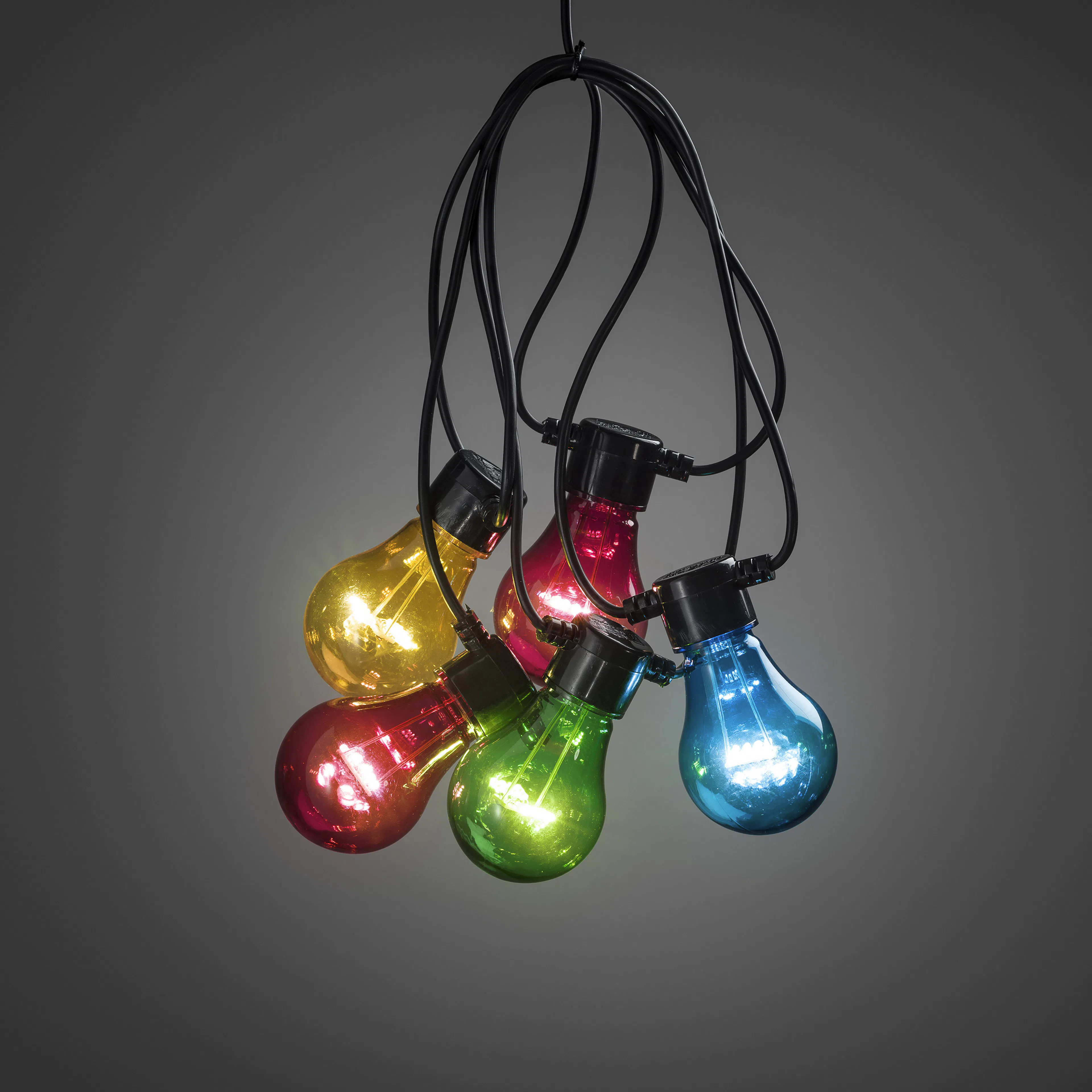 Tilläggsslinga E27 10 färg LED Flerfarget