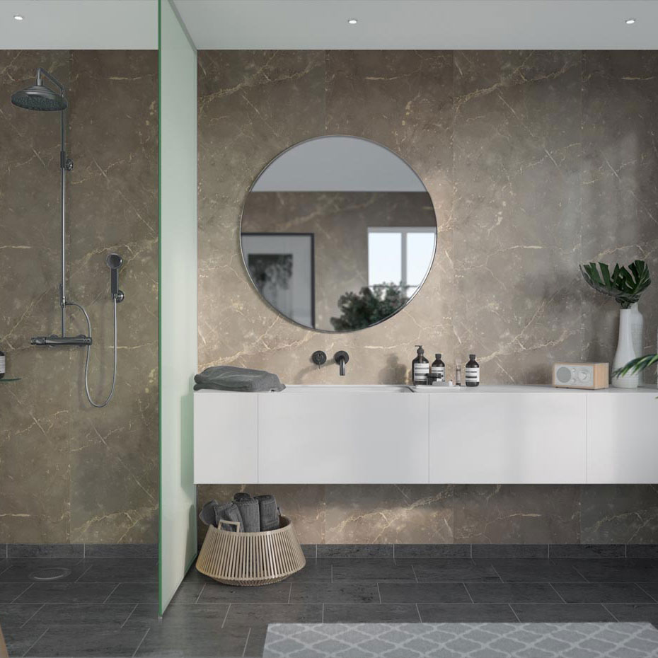 Baderomspanel Fibo Brown Marble 2278-M00S