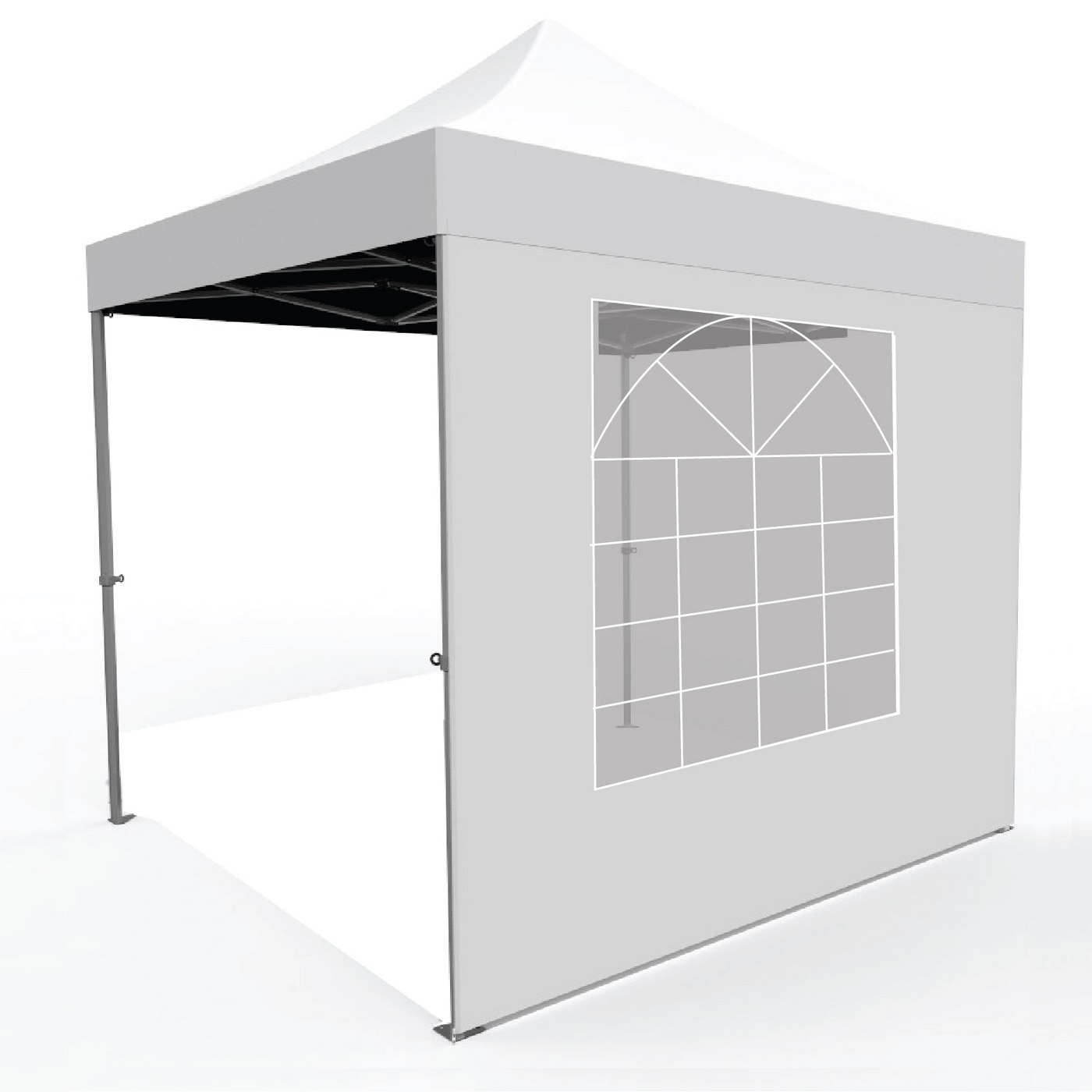 Sidevegg Alu-Stigen til Pop-up 3 m