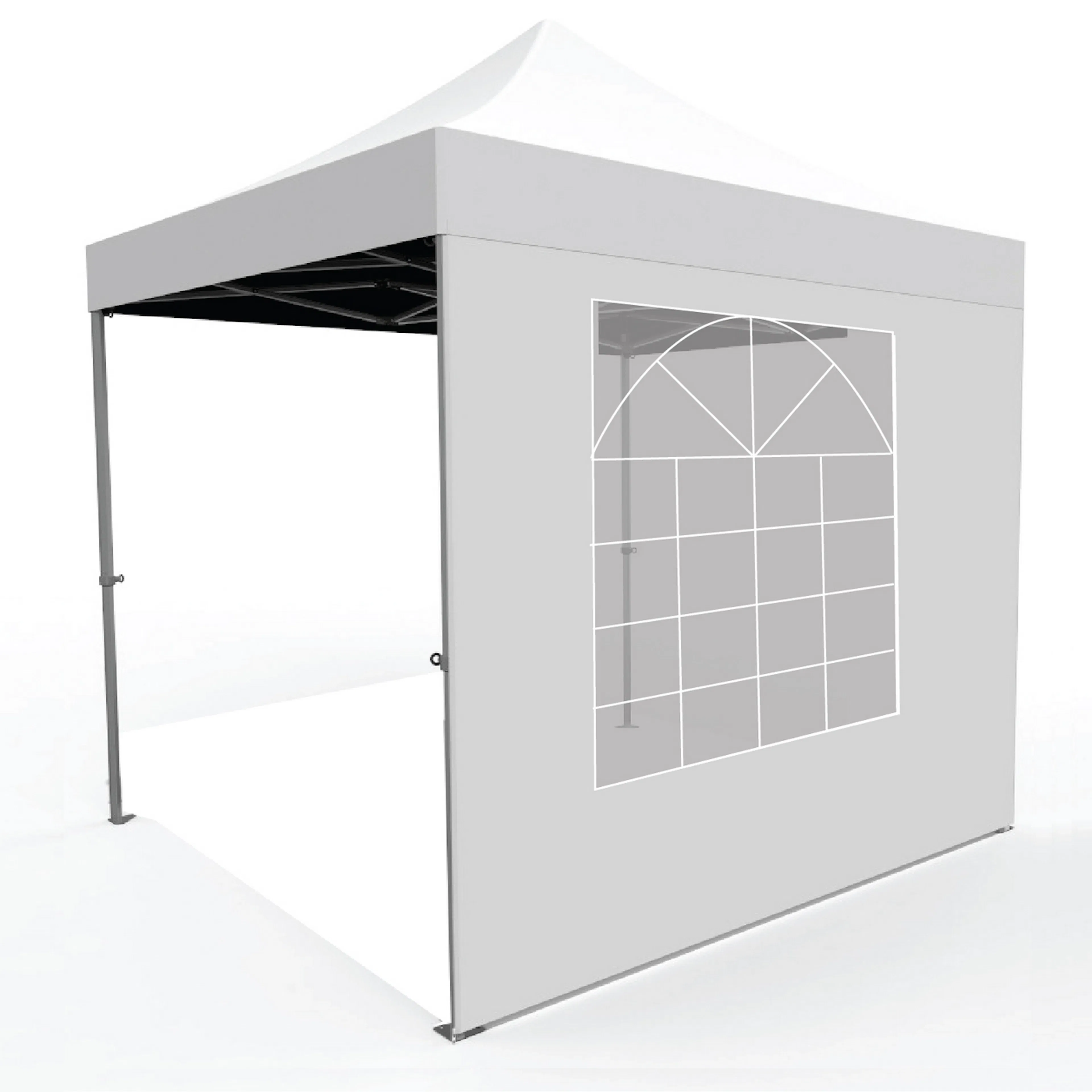 Sidevegg Alu-Stigen til Pop-up 3 m